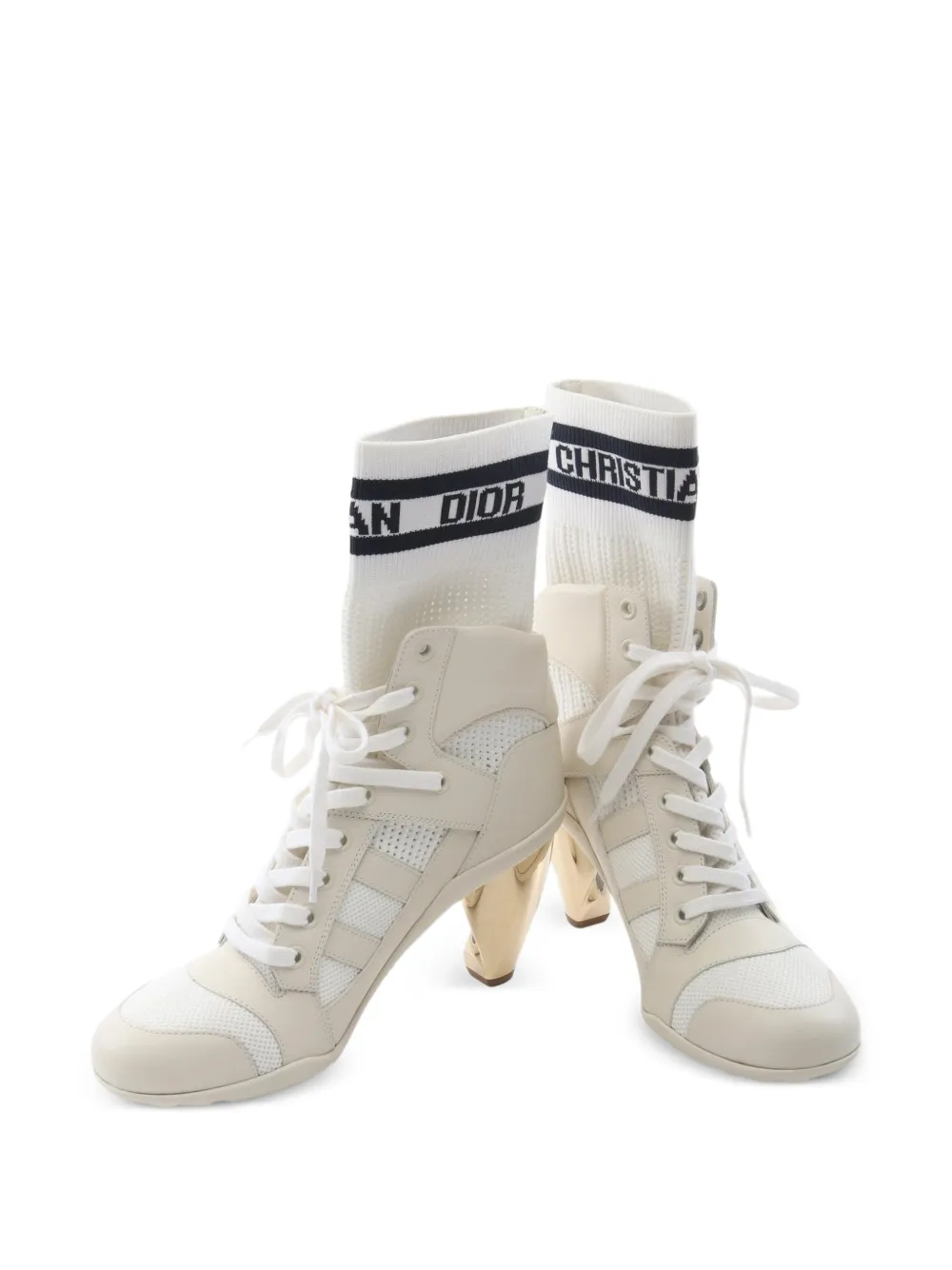 Christian Dior Pre-Owned 2010s D-Zenith lace-up Boots | Neutrals