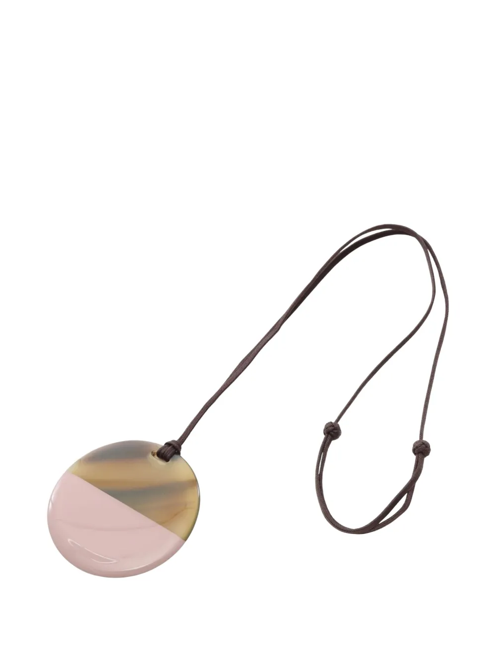 Hermès Pre-Owned Minimal City buffalo horn pendant necklace - Rosa