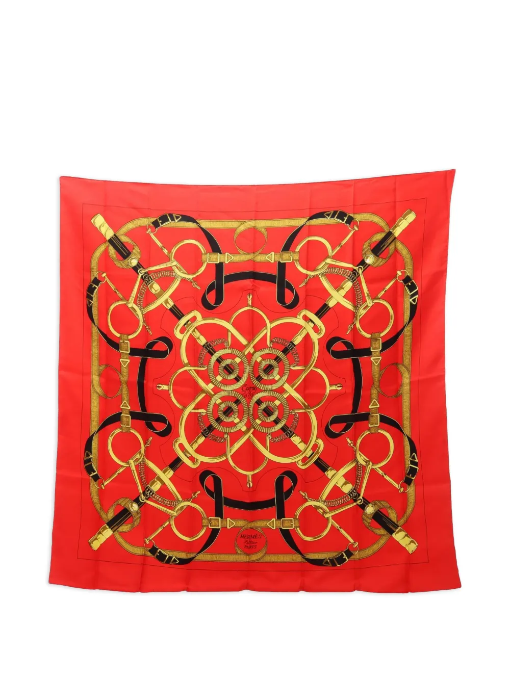 Hermès Pre-Owned 2010s Eperon D'or silk scarf - Rosso