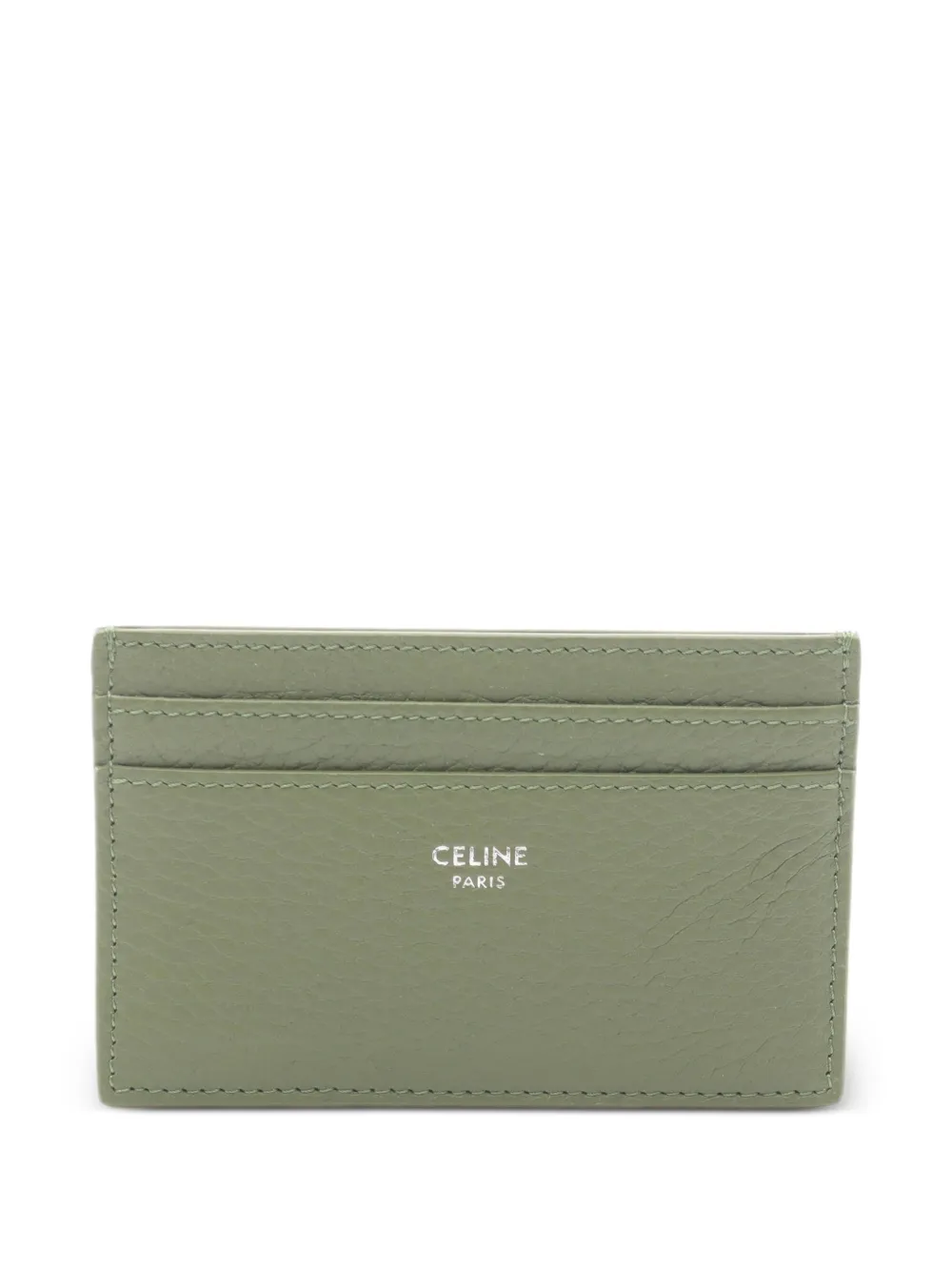 Celine Pre-Owned 2020s grained-leather card holder - Verde