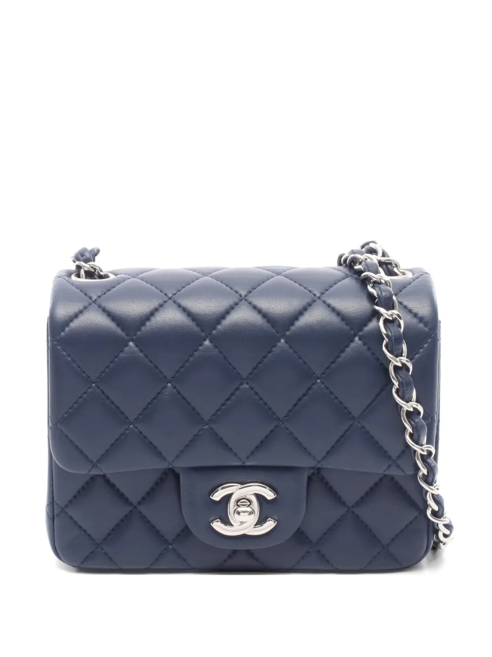 CHANEL Pre-Owned 2019 Matelassé chain shoulder bag - Blu