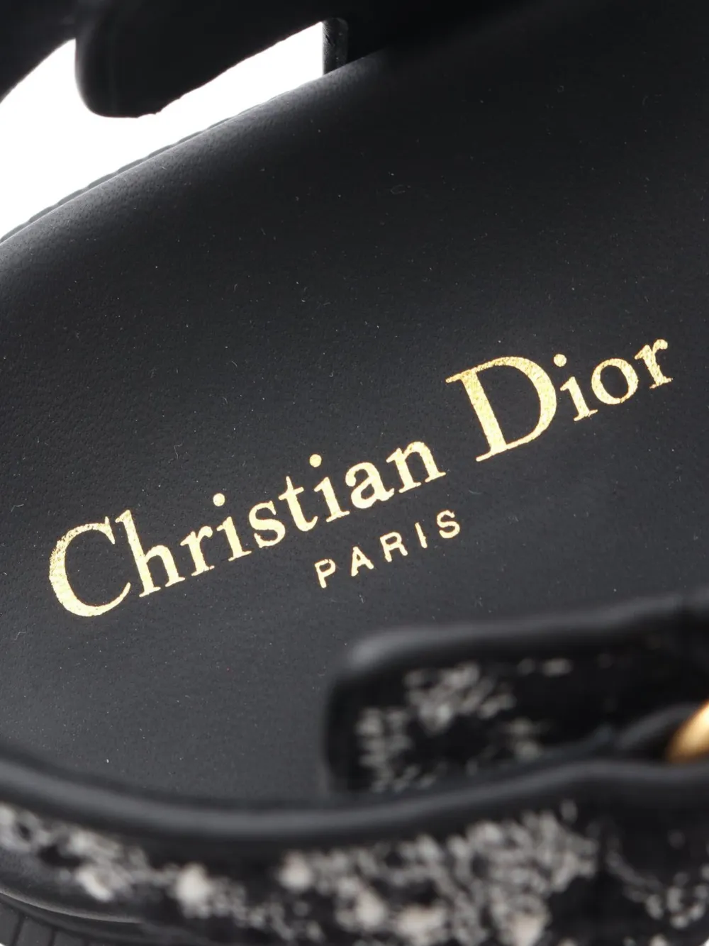 Christian Dior Pre-Owned DiorAct ツイード サンダル | ブラック