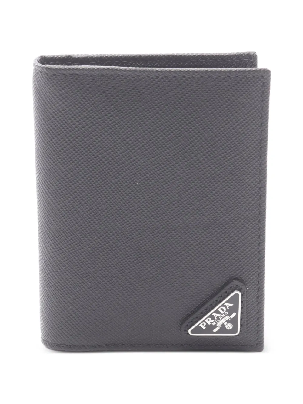 Prada Pre-Owned 2020s logo-plaque leather card case - Nero