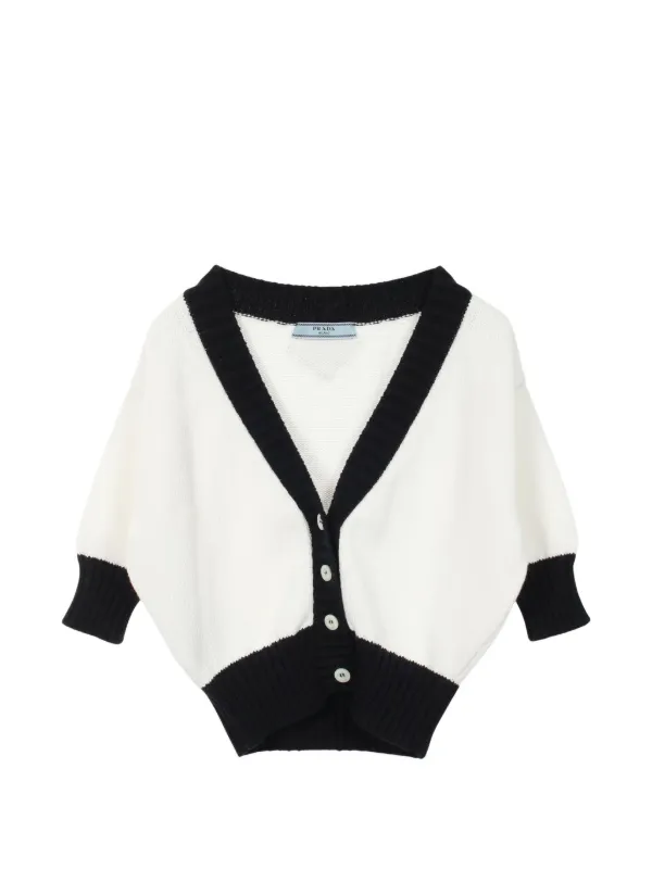 Prada Pre-Owned 2010s クロップド カーディガン | ブラック | FARFETCH JP