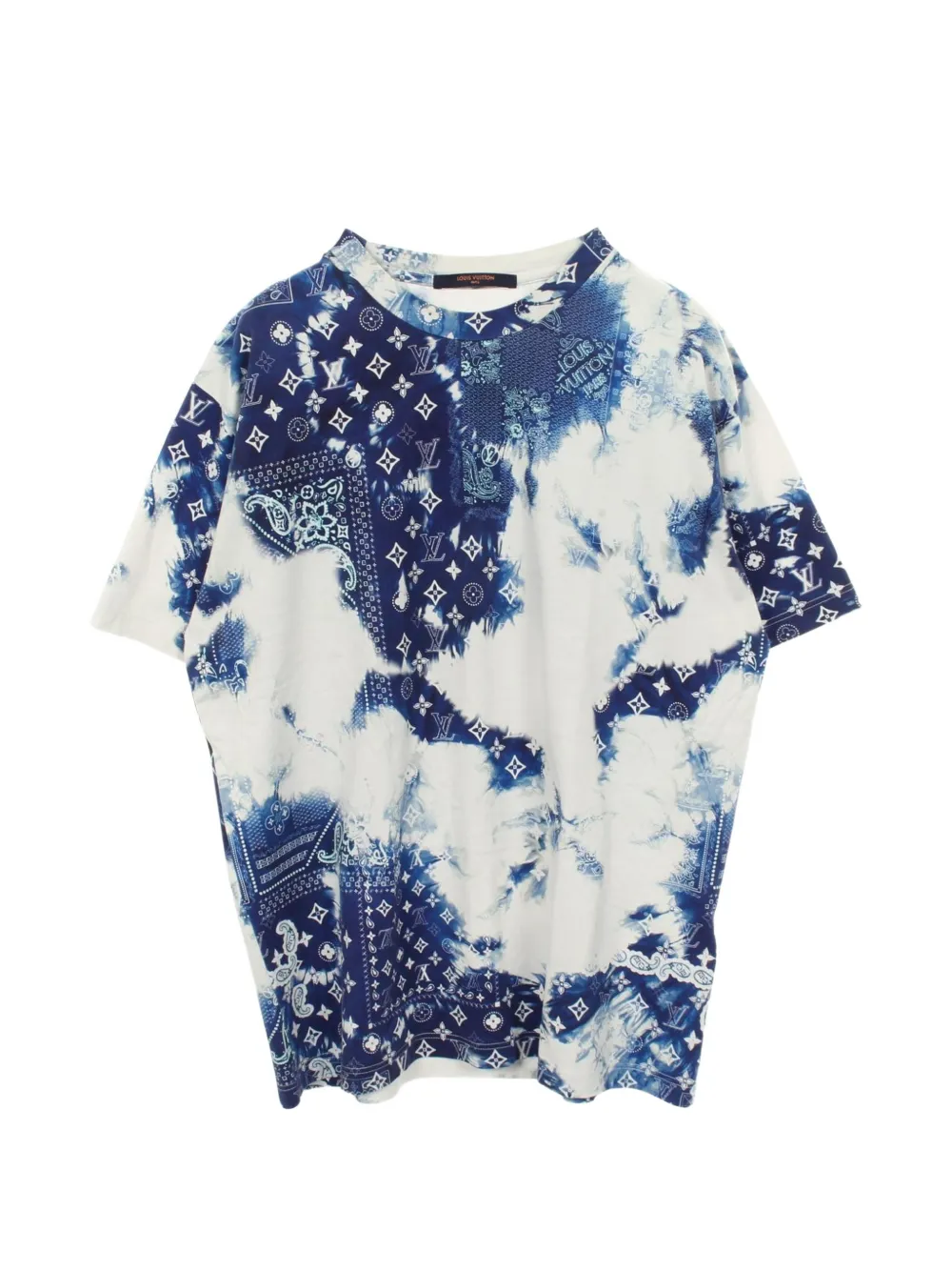 Louis Vuitton Pre-Owned bandana-print T-shirt - Bianco