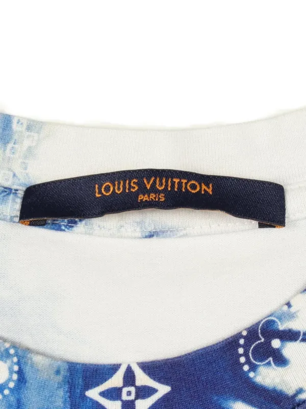 Louis Vuitton Pre-Owned bandana-print T-shirt | White | FARFETCH