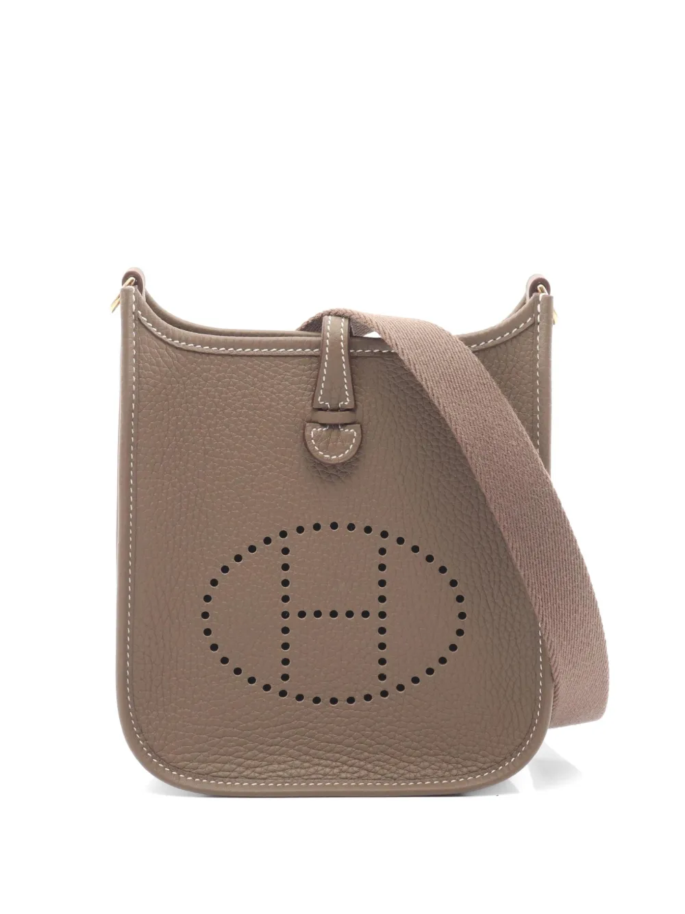 Hermès Pre-Owned 2025 Evelyne TPM contrast-stitching shoulder bag - Marrone