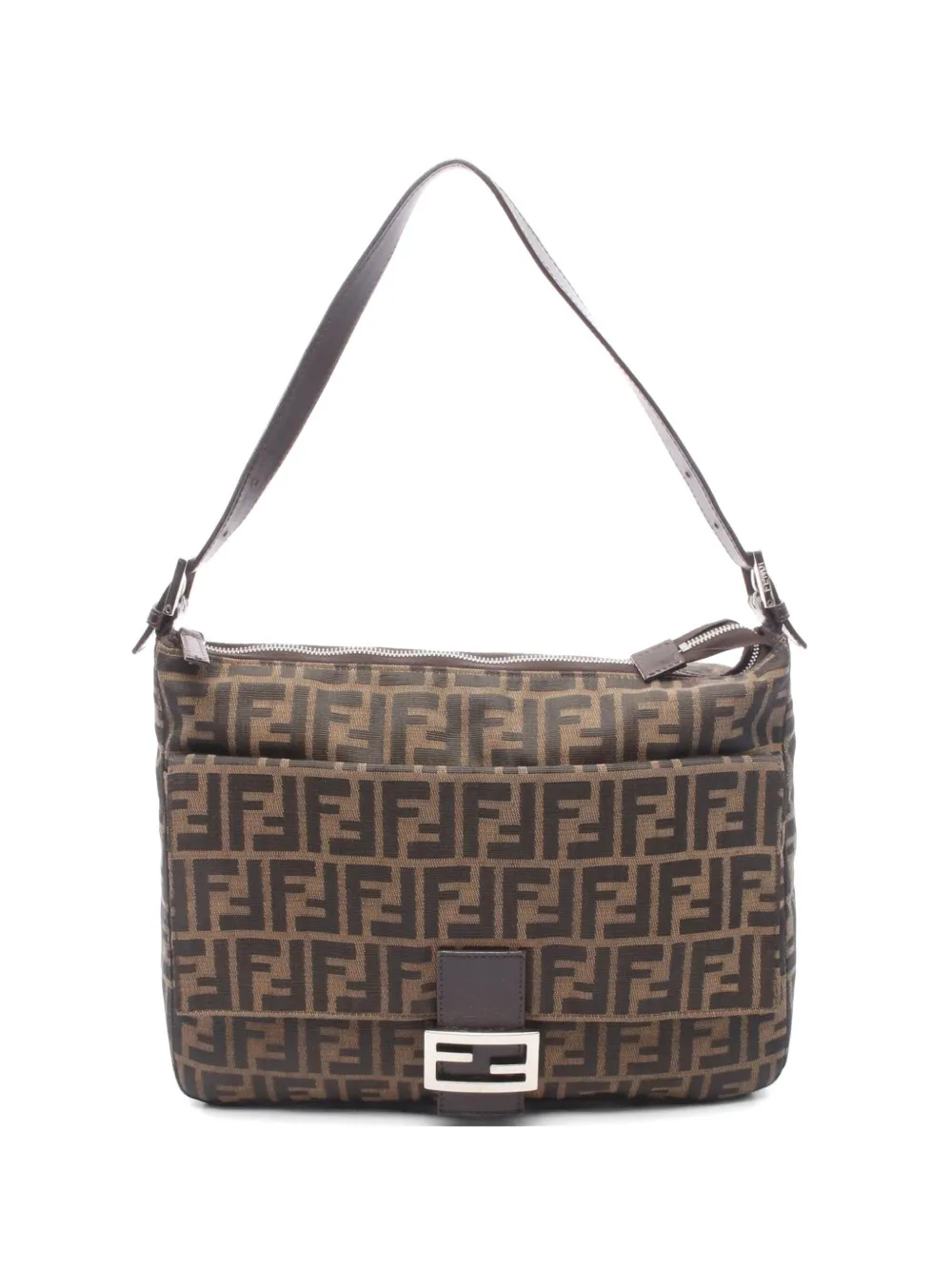 Fendi Pre-Owned Zucca shoulder bag - Marrone