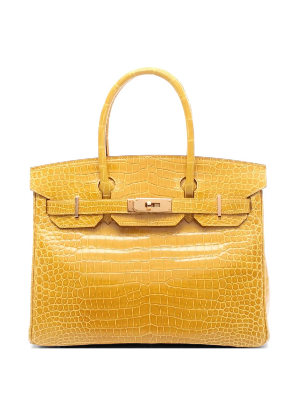 Hermès Pre-Owned 2021 30 Birkin leather tote bag - Giallo