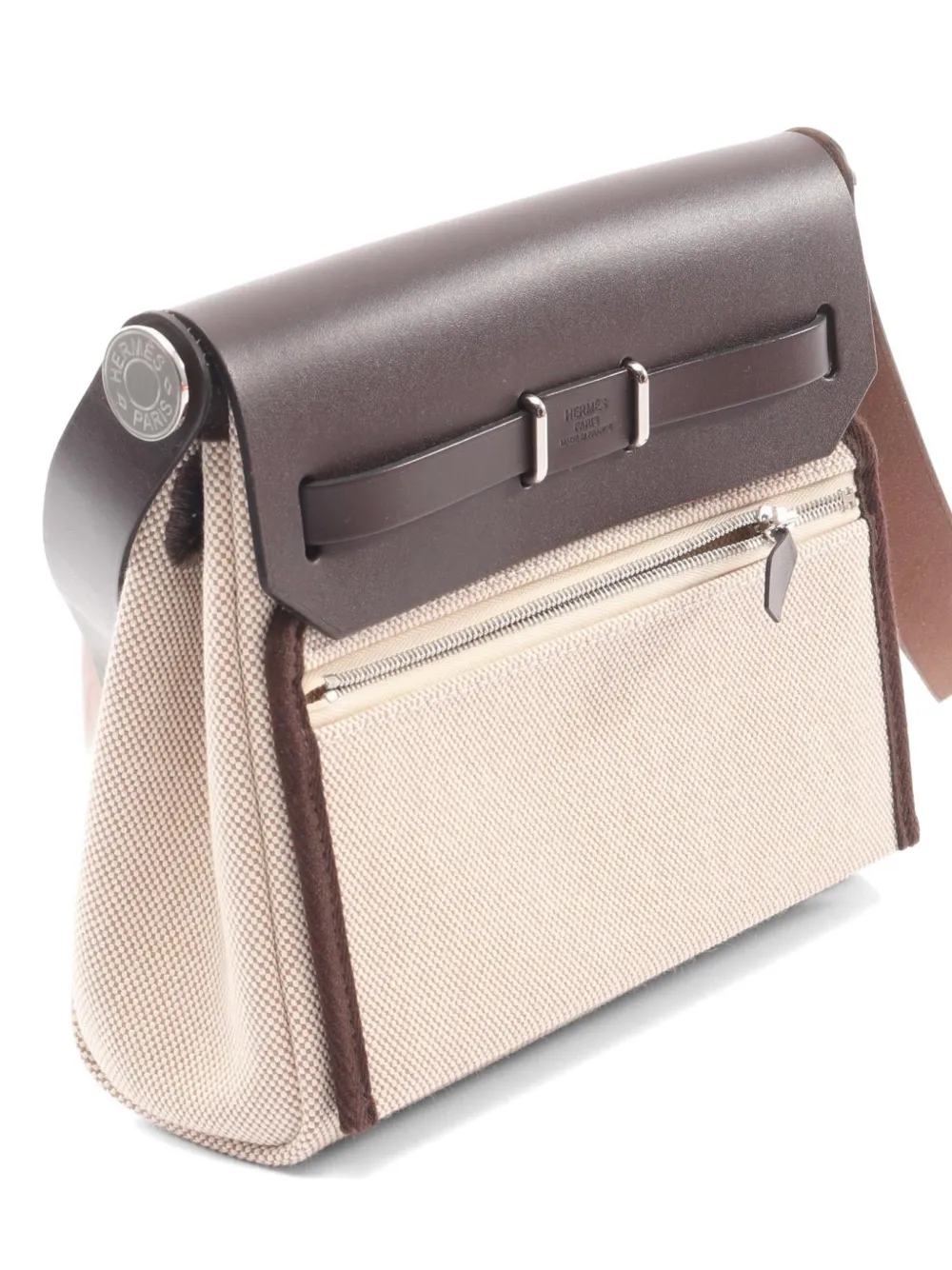 Hermès Pre-owned 2025 Mini Herbag Zip Shoulder Bag in Neutrals, view 2