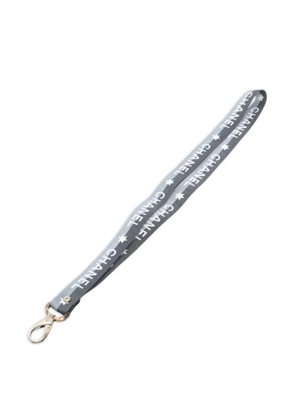 CHANEL Pre-Owned 1986-1988 Coco Mark logo lanyard - Grigio