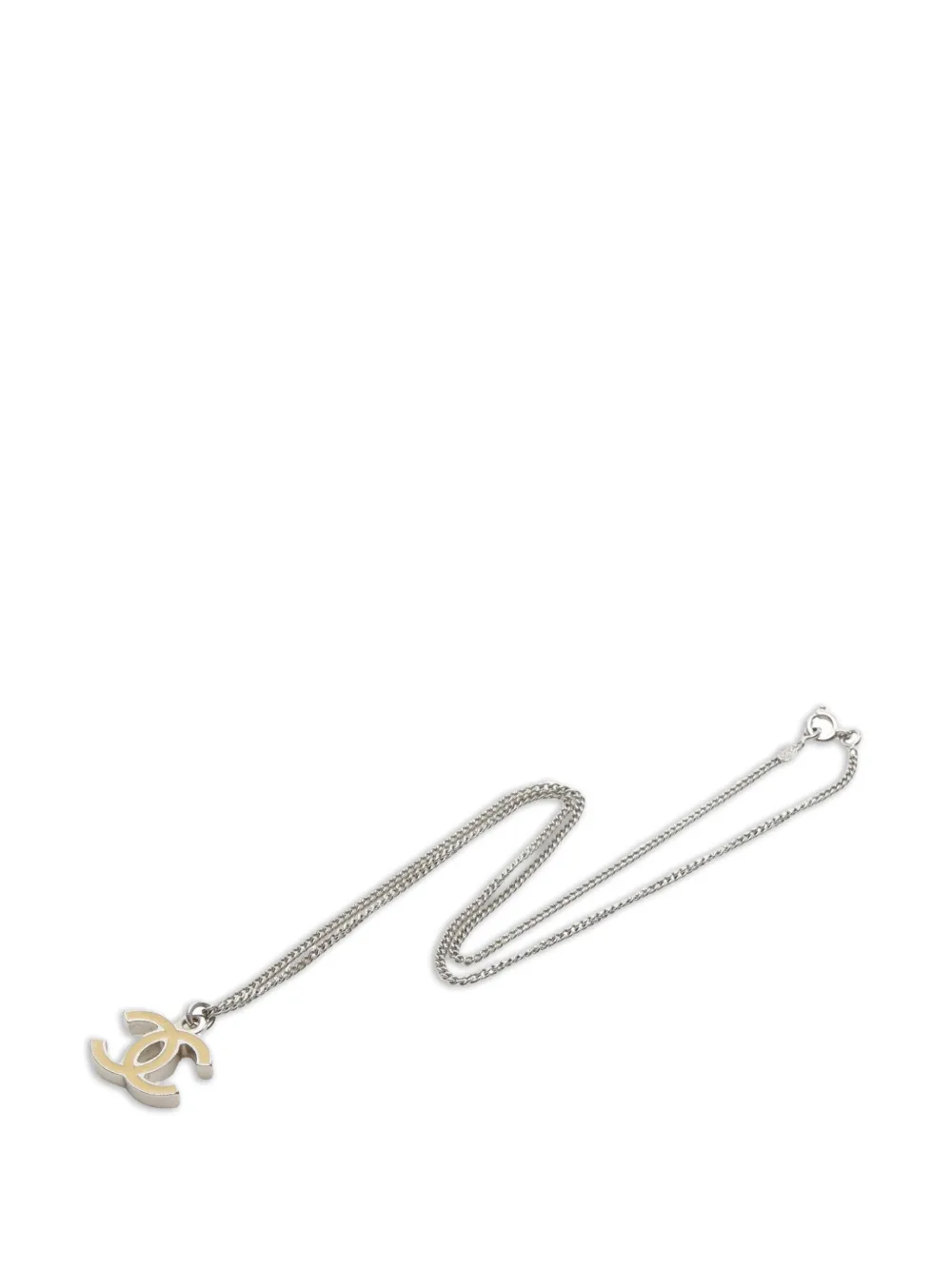 CHANEL Pre-Owned 1986-1988 Coco Mark necklace - Argento