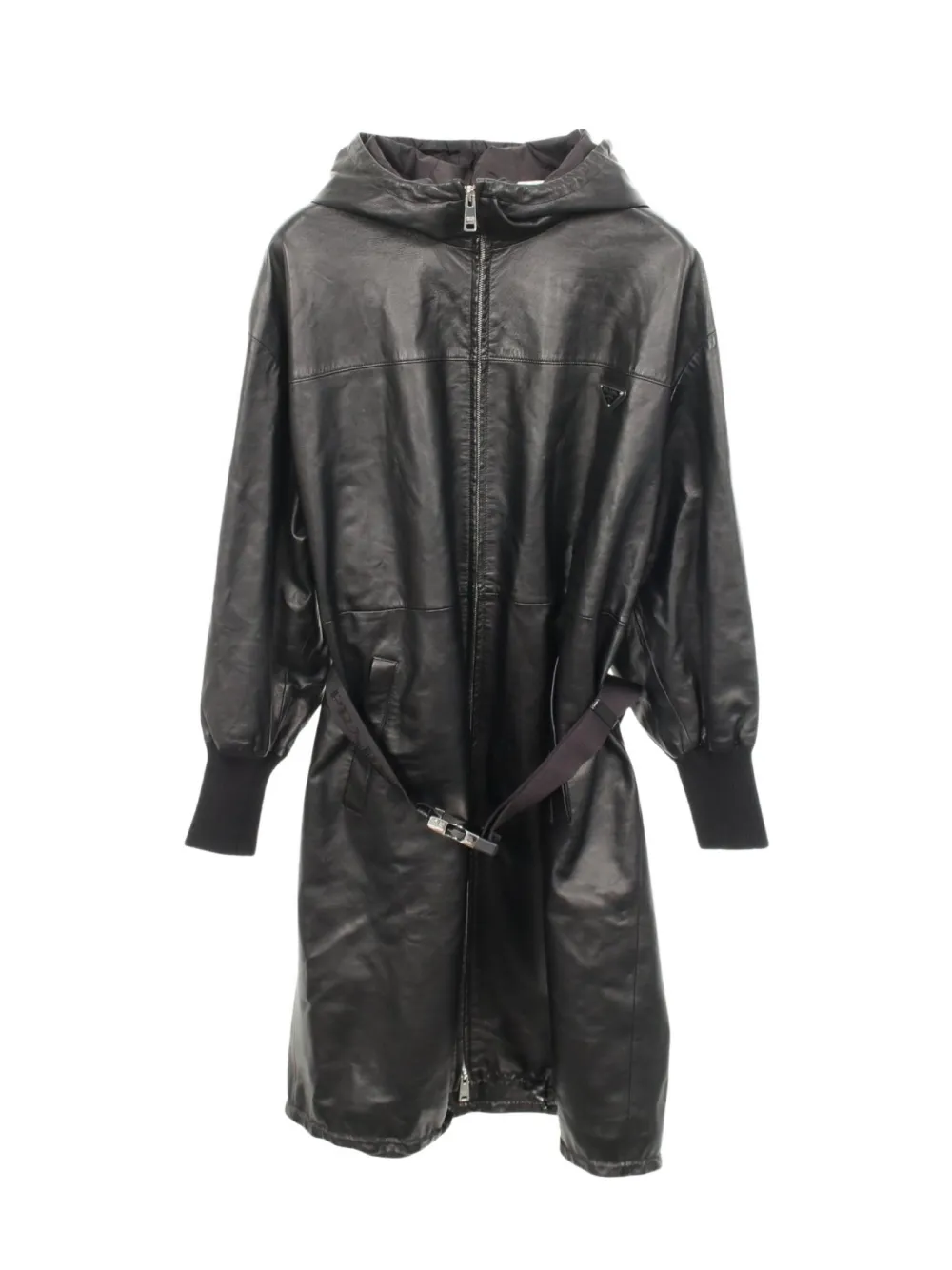 Prada Pre-Owned Cappotto con cintura anni 2010 - Nero