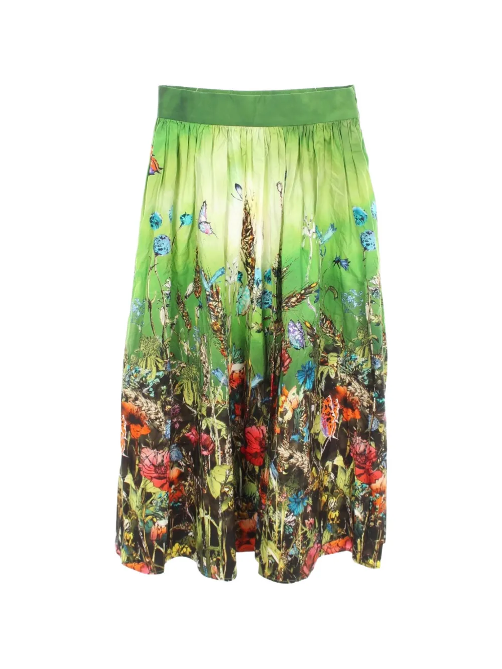Christian Dior Pre-Owned Gonna con motivo a fiori - Verde