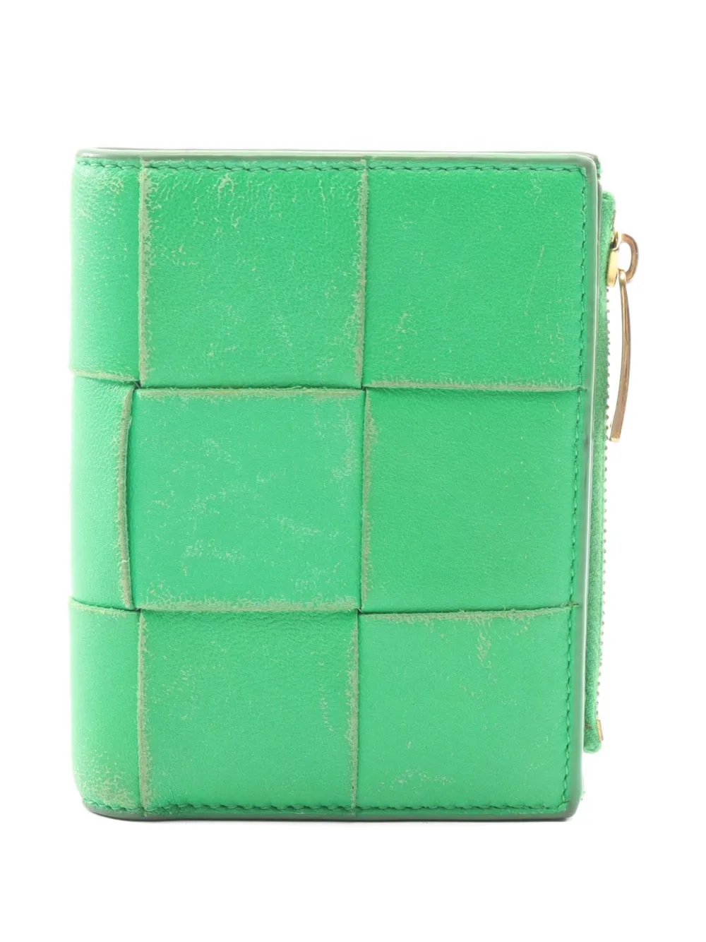 Bottega Veneta Pre-Owned 2000s small Cassette bi-fold intrecciato leather wallet - Verde