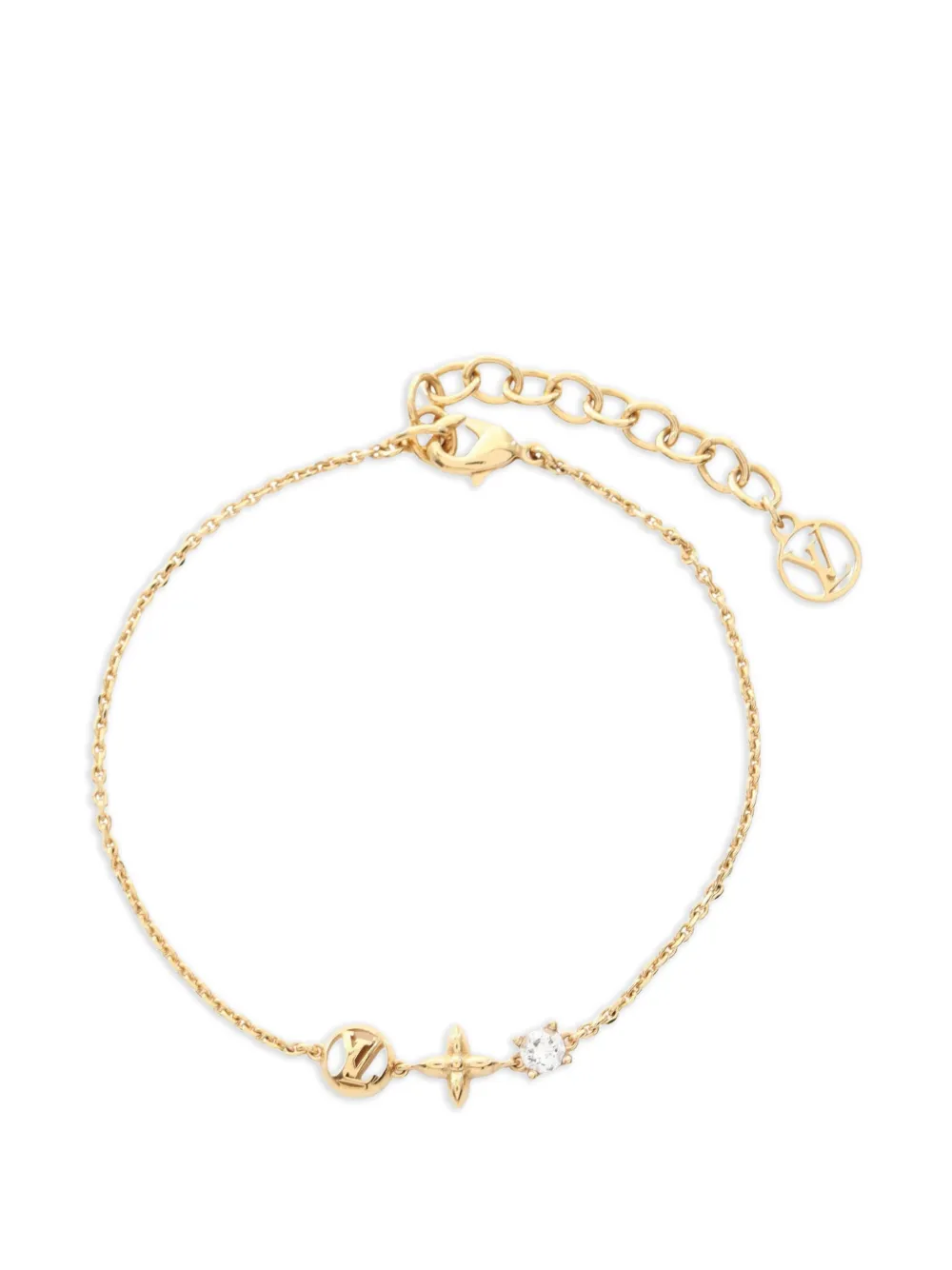 Louis Vuitton Pre-Owned Petit Louis rhinestone bracelet - Oro