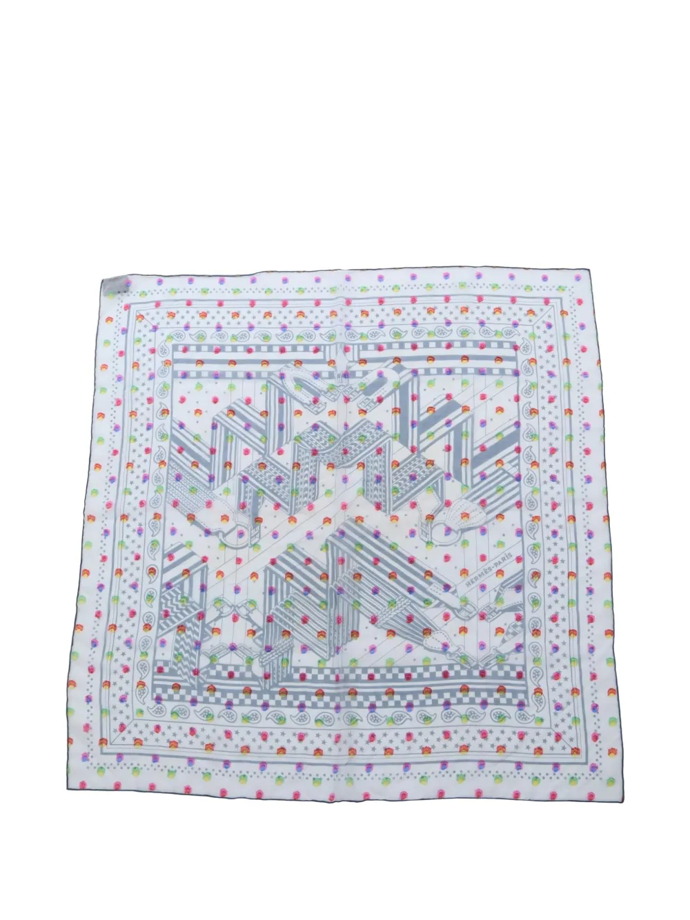Hermès Pre-Owned 2010s Sangles en Zigzag scarf - Blu