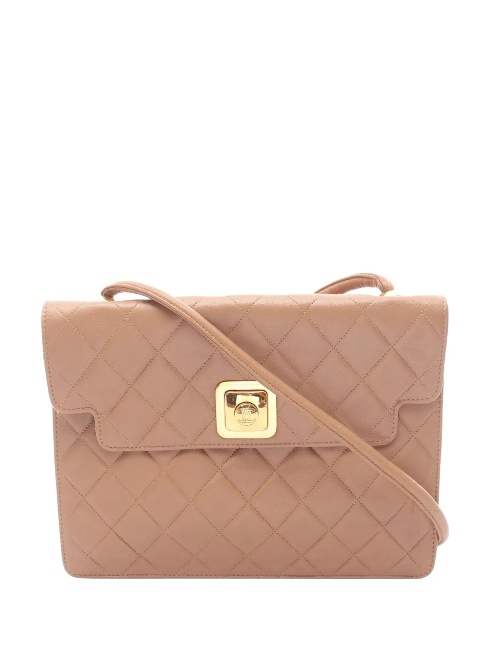 CHANEL Pre-Owned 1989-1991 Matelassé shoulder bag - Braun