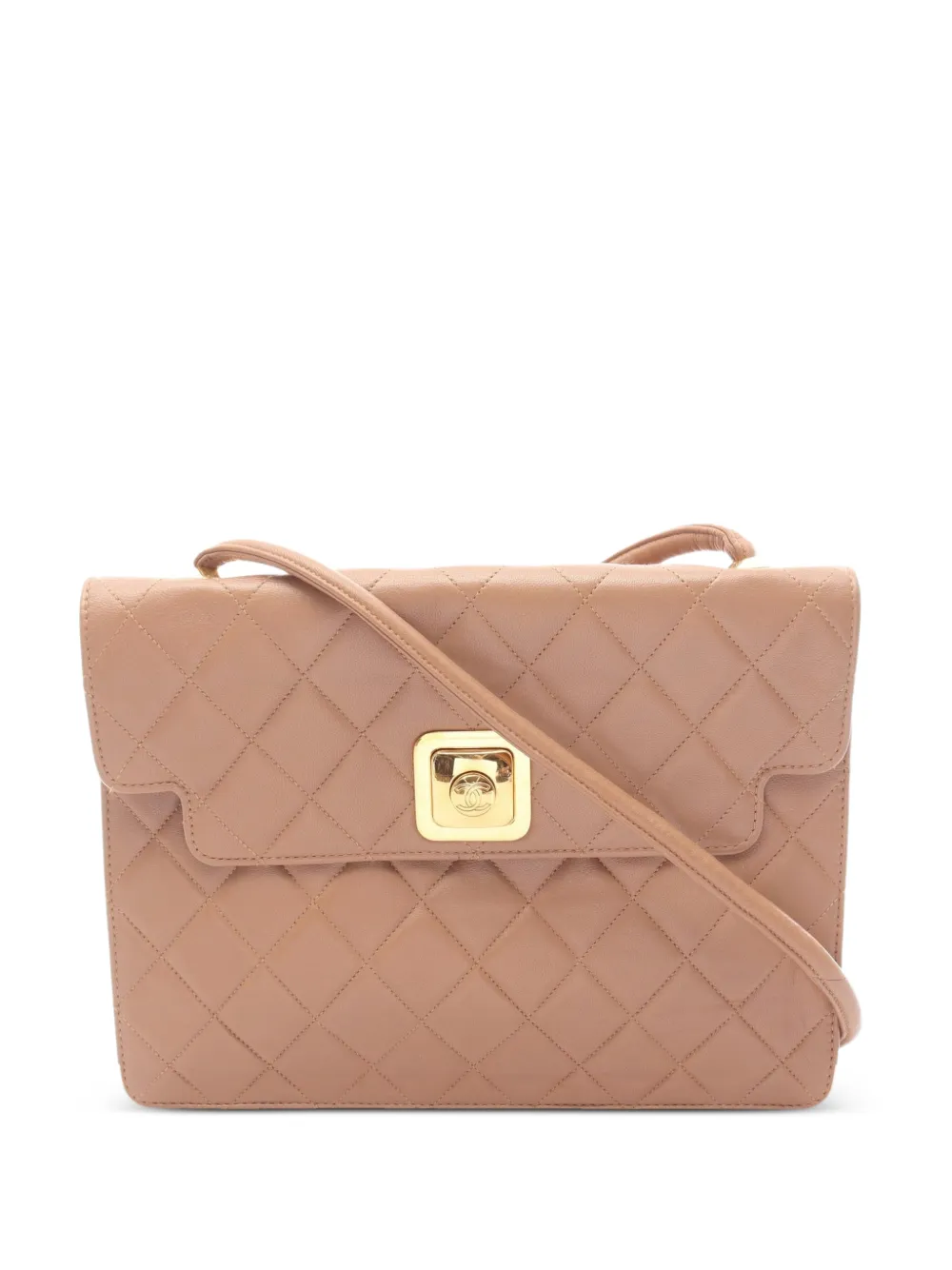CHANEL Pre-Owned 1989-1991 Matelassé shoulder bag - Brown