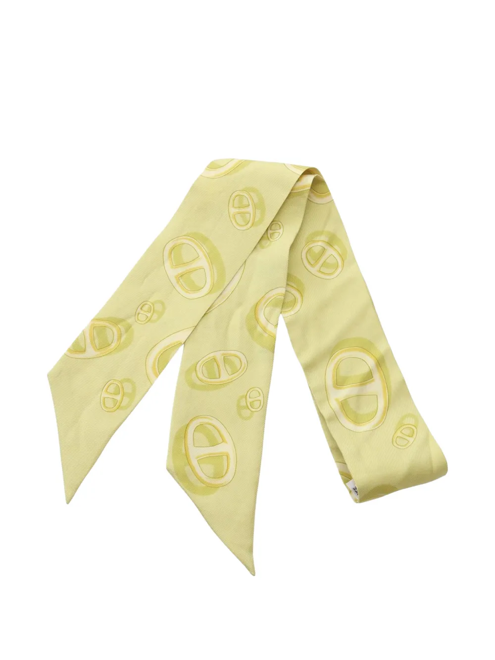 Hermès Pre-Owned 2010s Chaine d'Ancre ribbon scarf - Grün