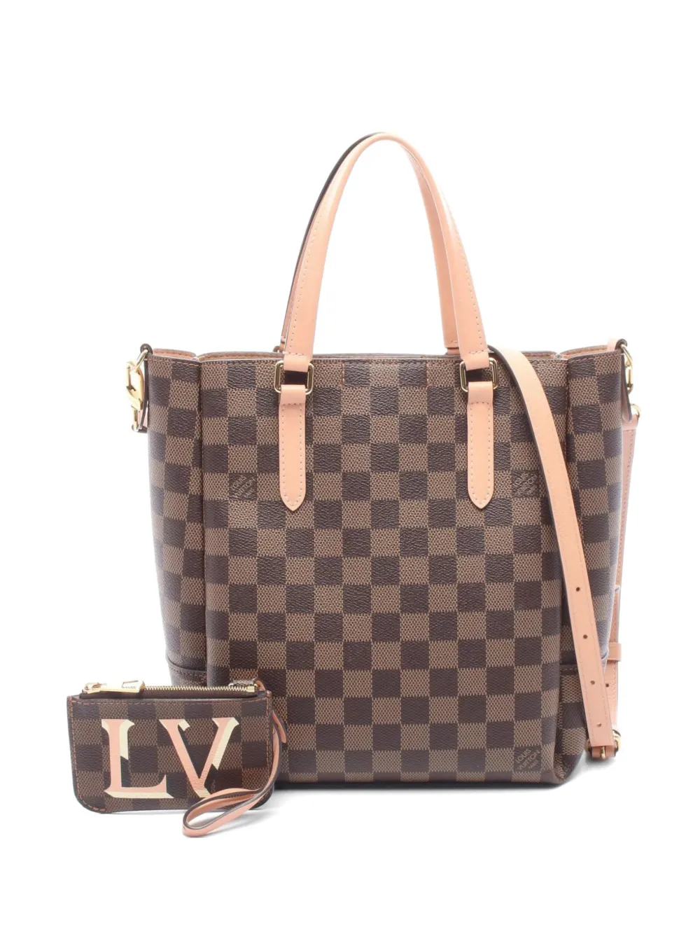 Louis Vuitton Pre-Owned 2021 BB Belmont NV Damier Ébène tote bag - Marrone
