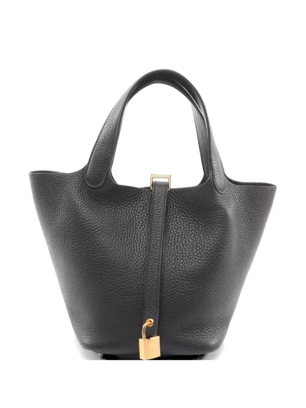 Hermès Pre-owned 2024 PM Picotin Lock Tote Bag in Black