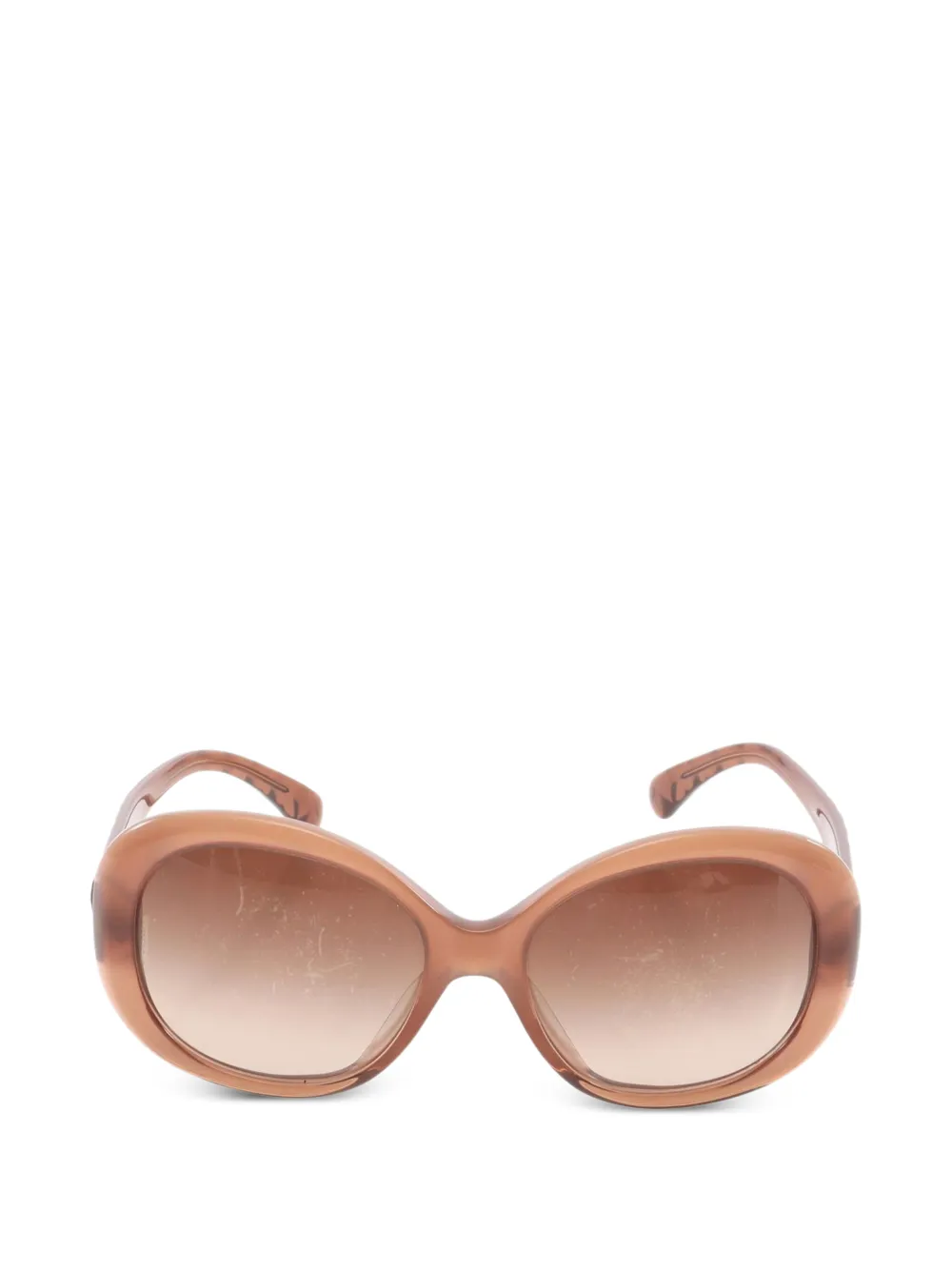 CHANEL Pre-Owned 1986-1988 Coco Mark gradient-lenses sunglasses - Marrone