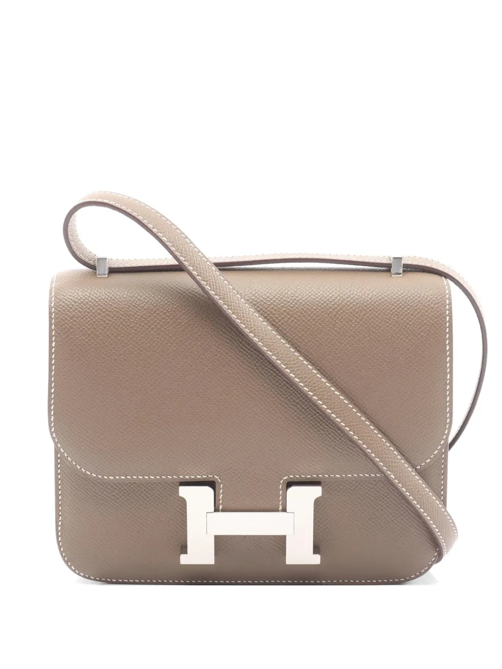 Hermès Pre-Owned 2023 mini Constance 3 leather shoulder bag - Marrone