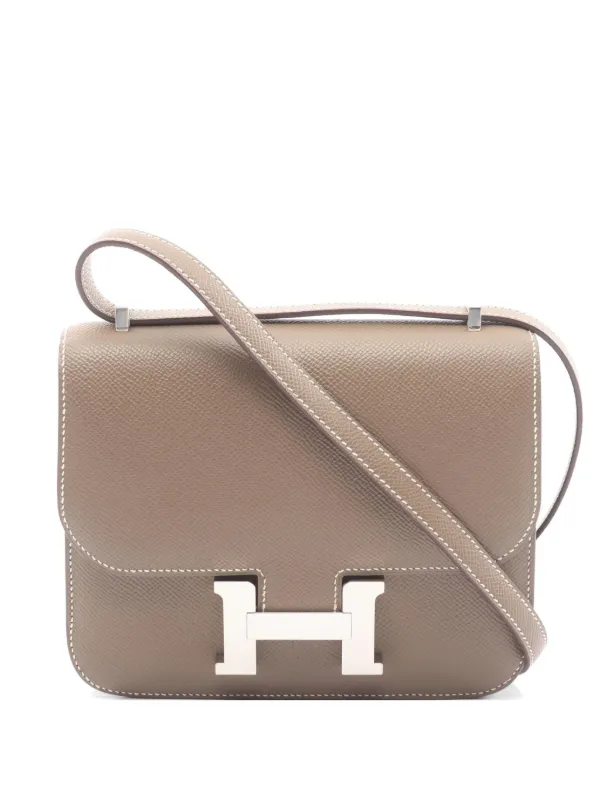 Hermès Pre-owned 2023 Mini Constance 3 Leather Shoulder Bag in Brown