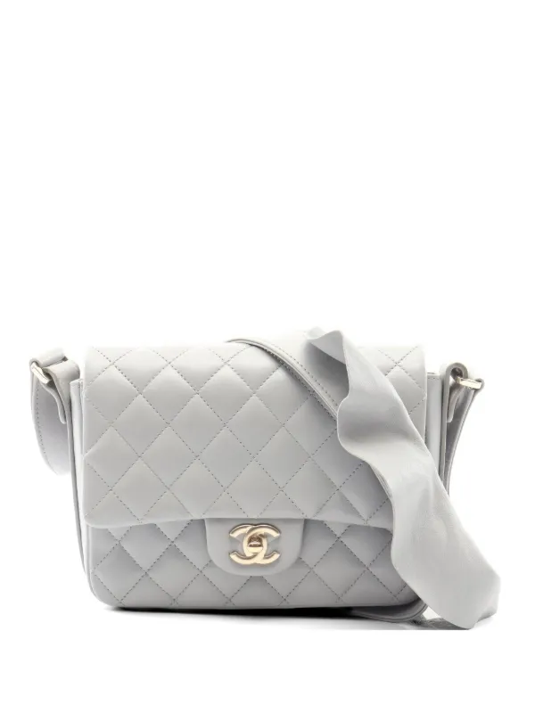 シャネル グレー ショルダーバッグ CHANEL Pre-Owned 2020-2021 ボレロ フラップ ショルダーバッグ
