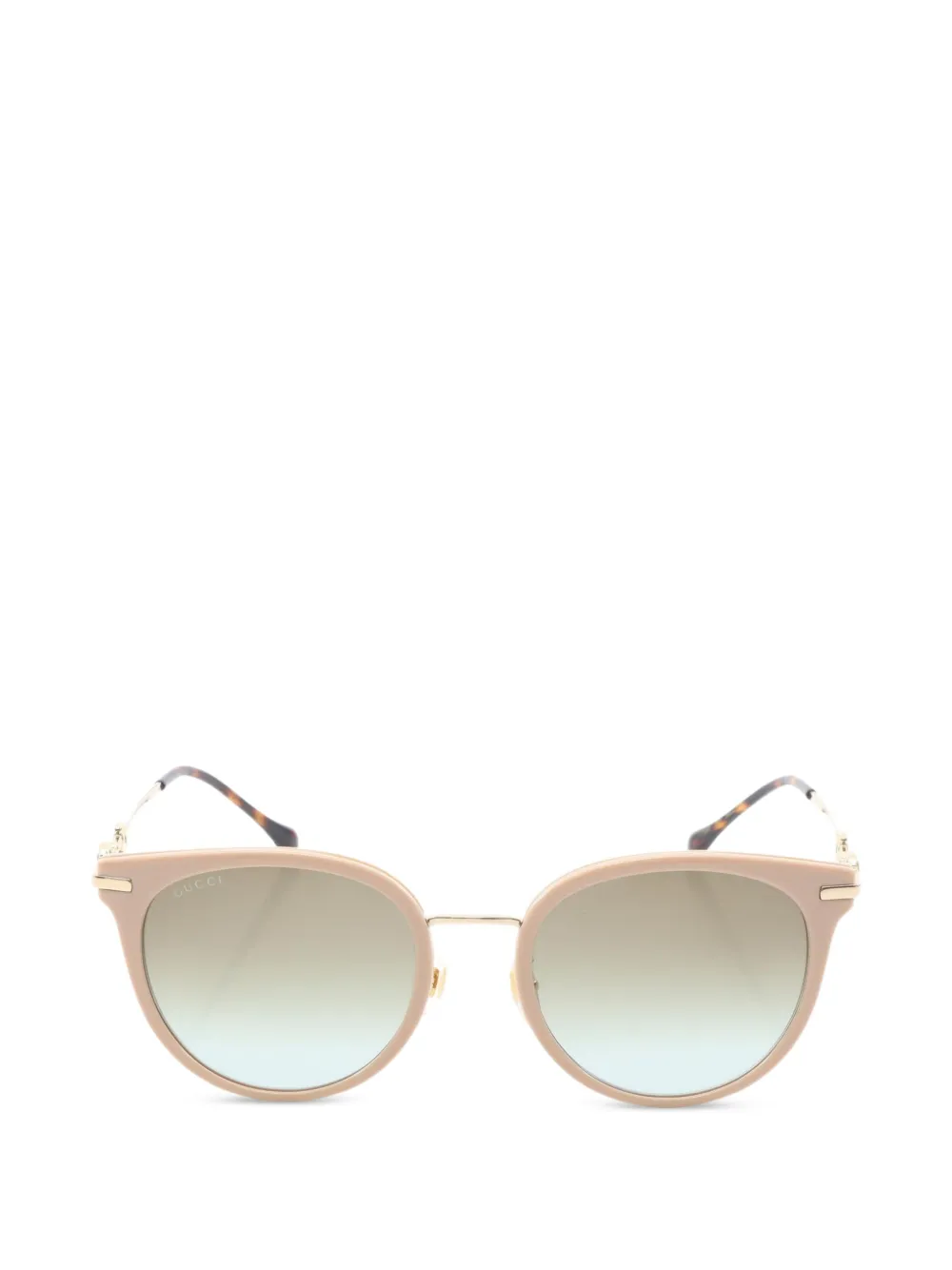 Gucci Pre-Owned 2010s Horsebit round-frame sunglasses - Oro