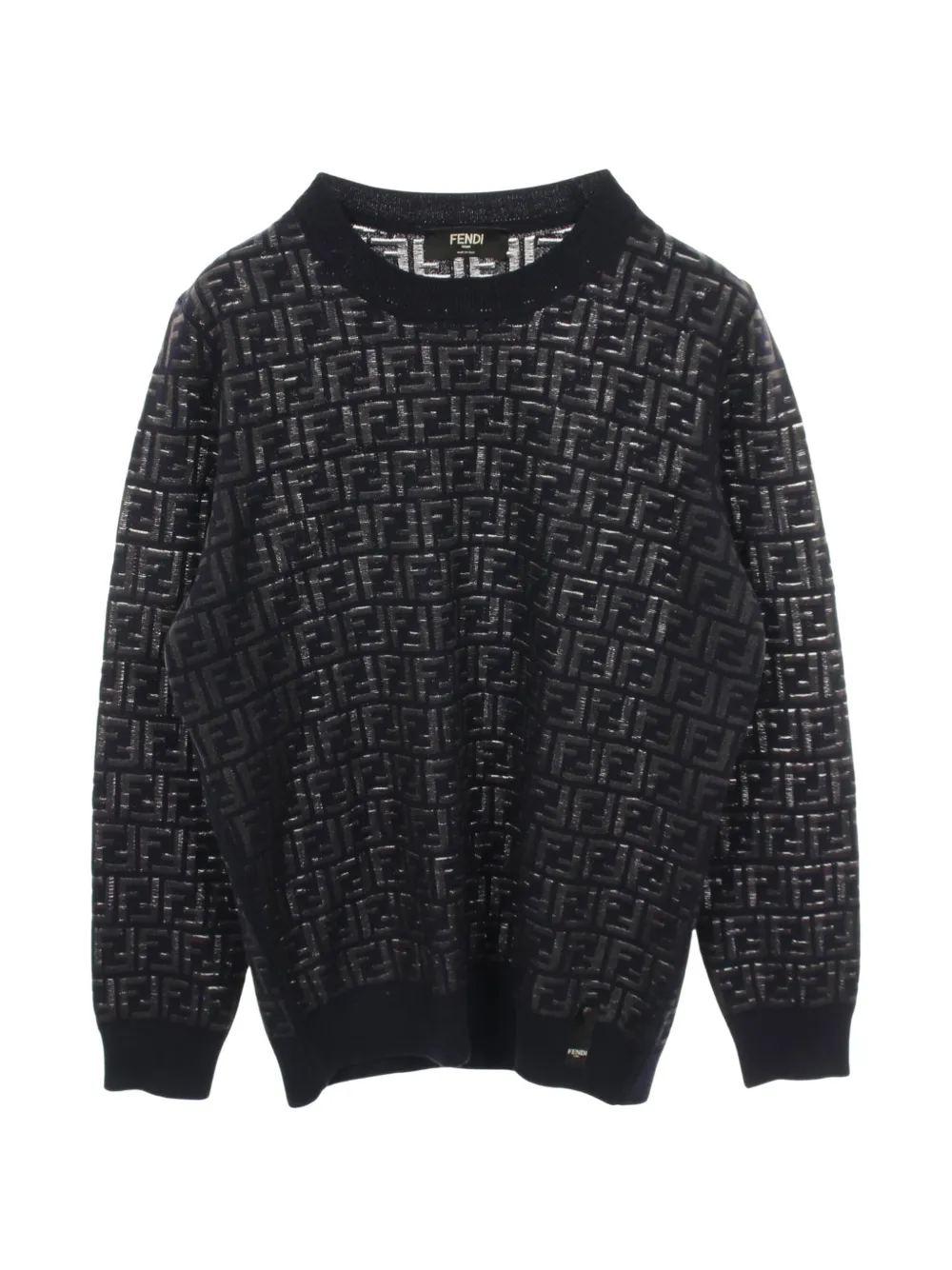 Fendi Pre-Owned 2010s Zucca knitted sweater - Blu