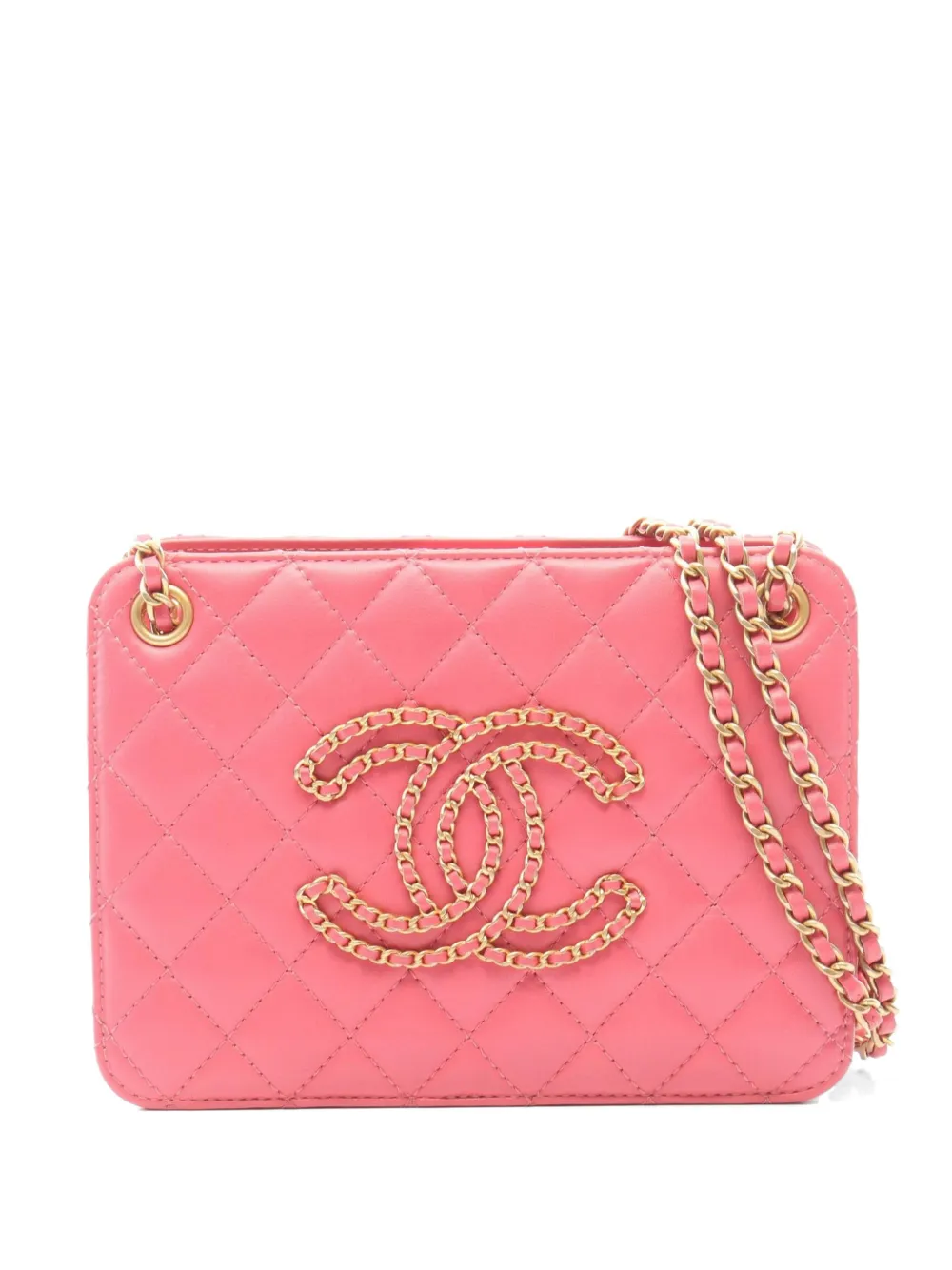 CHANEL Pre-Owned 2020-2021 matelassé Coco Mark shoulder bag - Rosa