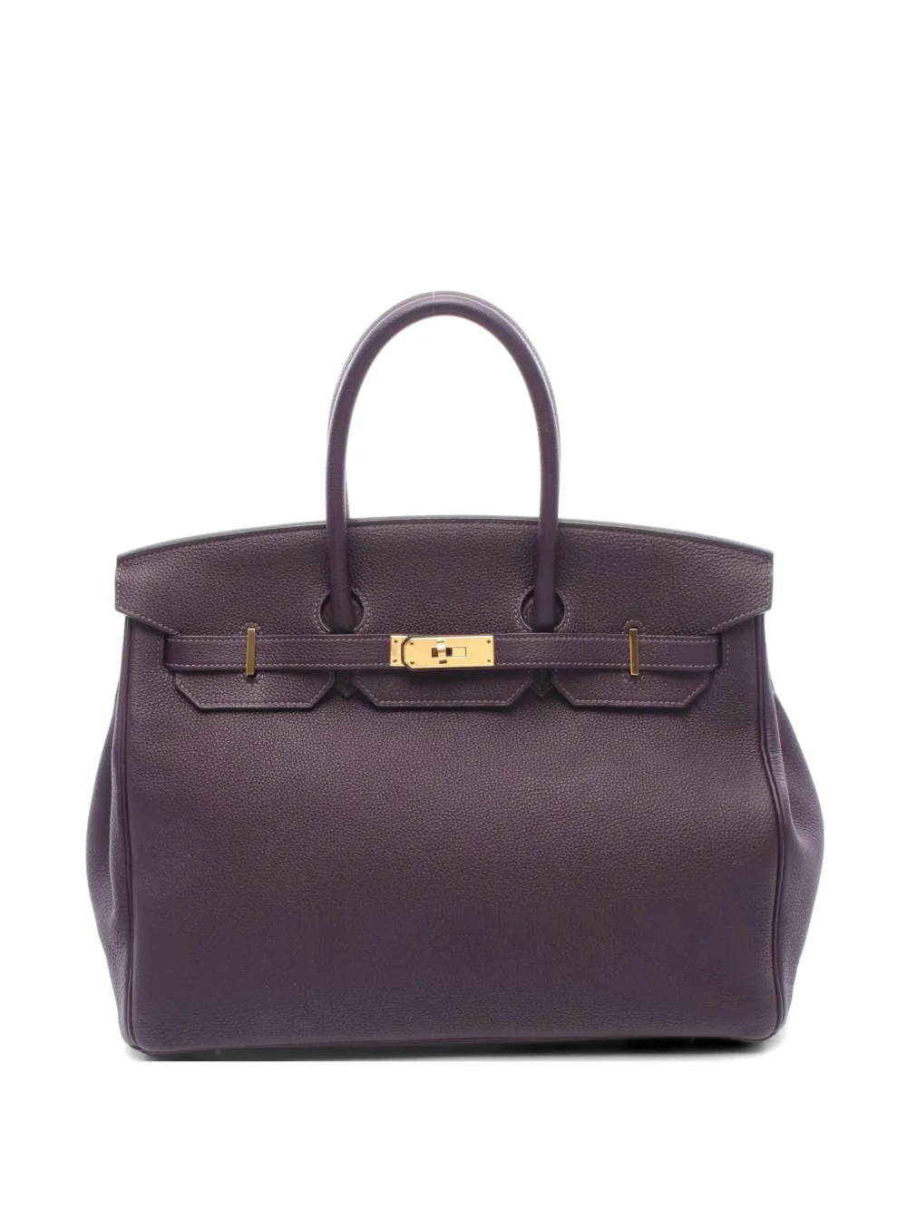 Hermès Pre-Owned 2015 35 Birkin Leysin Togo leather tote bag - Purple
