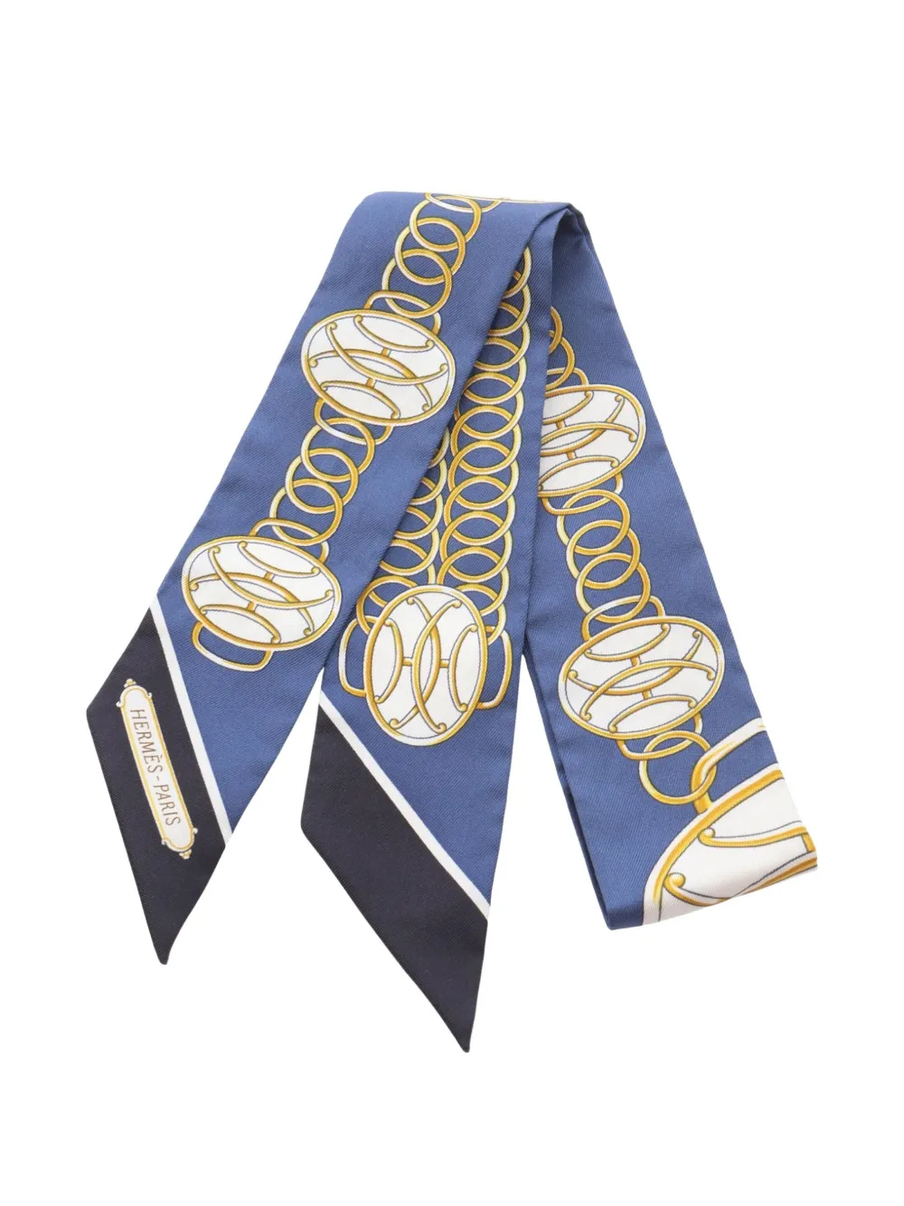 Hermès Pre-Owned 2010s Lift Profile Twilly scarf - Blu