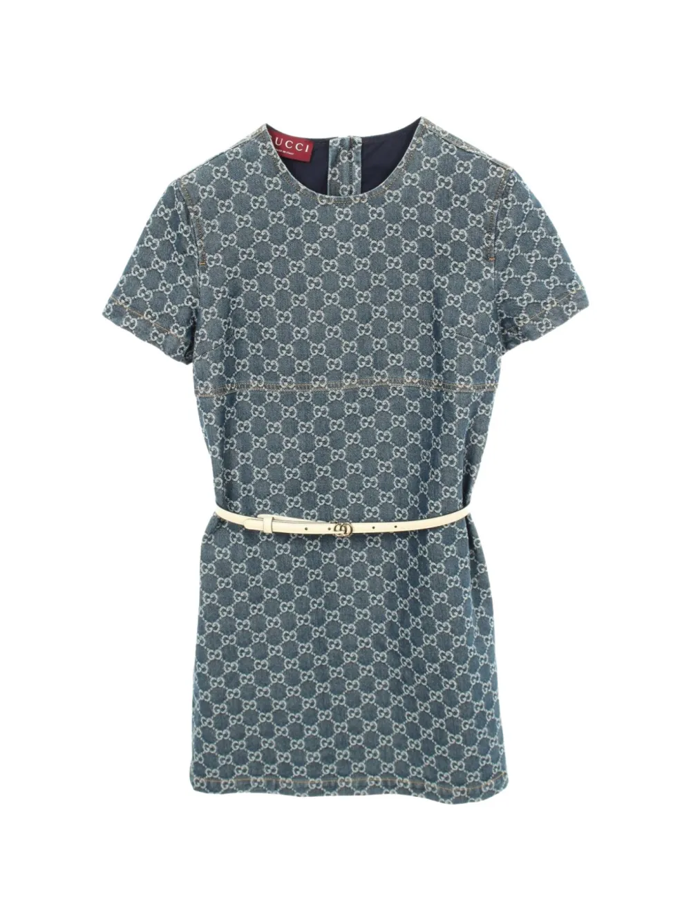 Gucci Pre-Owned 2010s Jeans-Midikleid mit GG-Muster - Blau