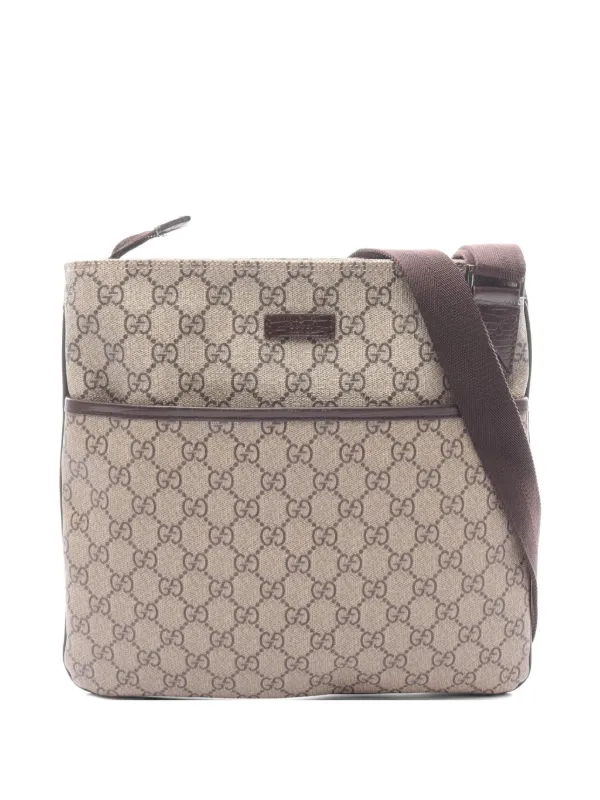 Gucci Pre-owned 2010s GG Supreme Shoulder Bag in Neutrals