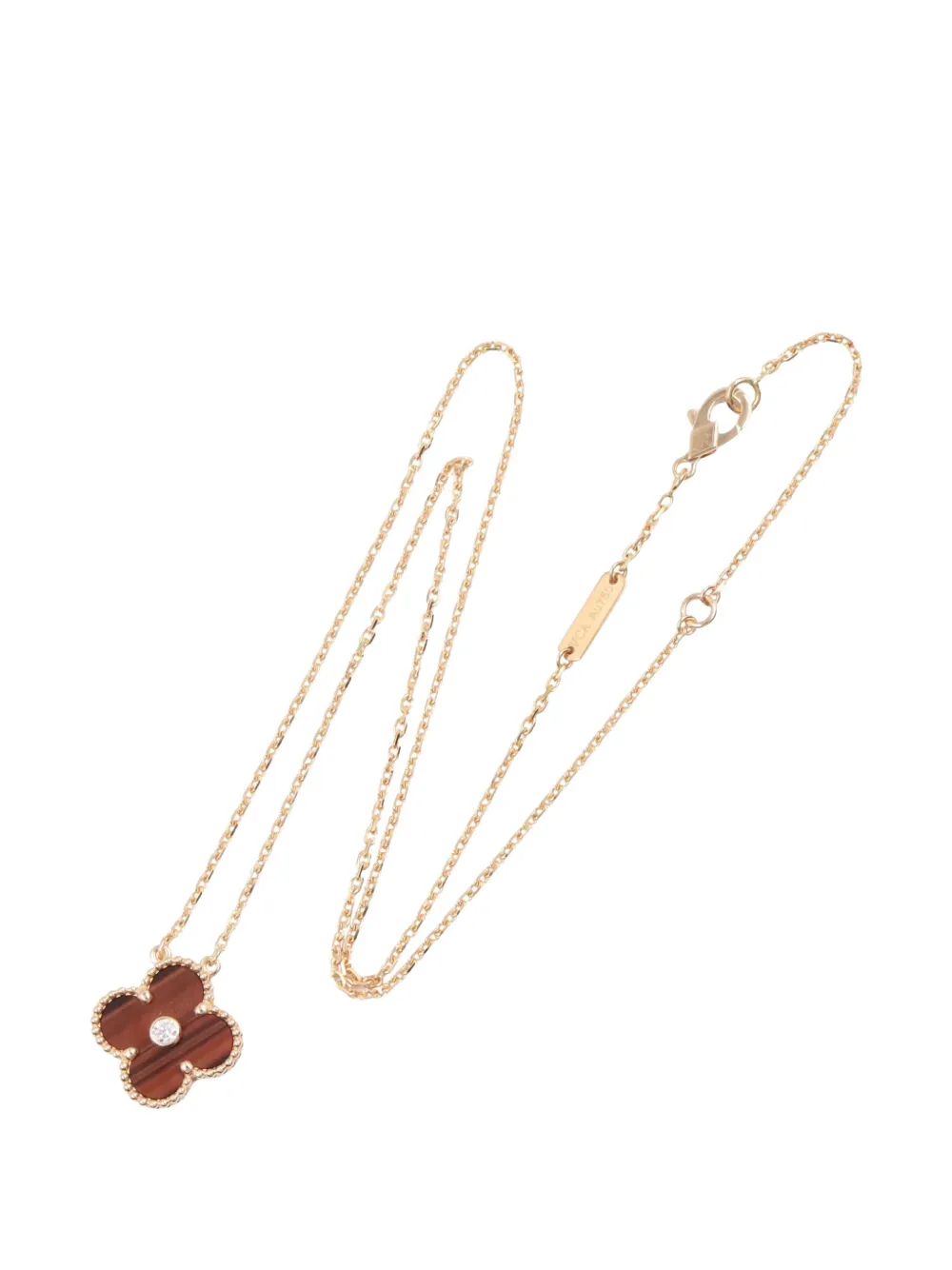 Van Cleef & Arpels Pre-Owned 2010s Alhambra bull's eye and diamond necklace - Oro