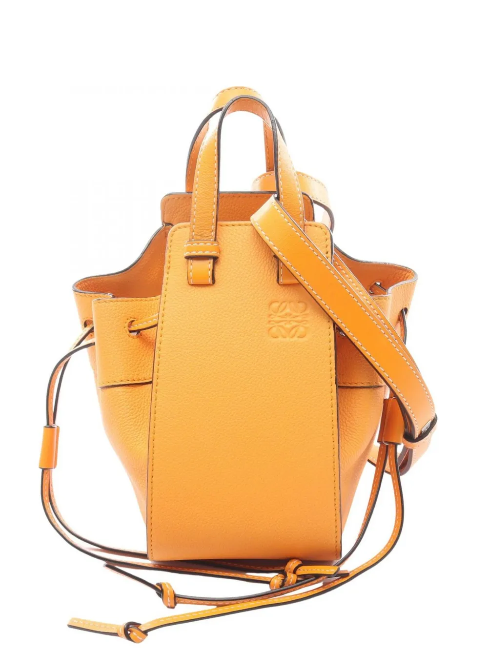 Loewe Pre-Owned 2010s mini Hammock Drawstring leather tote bag - Arancione