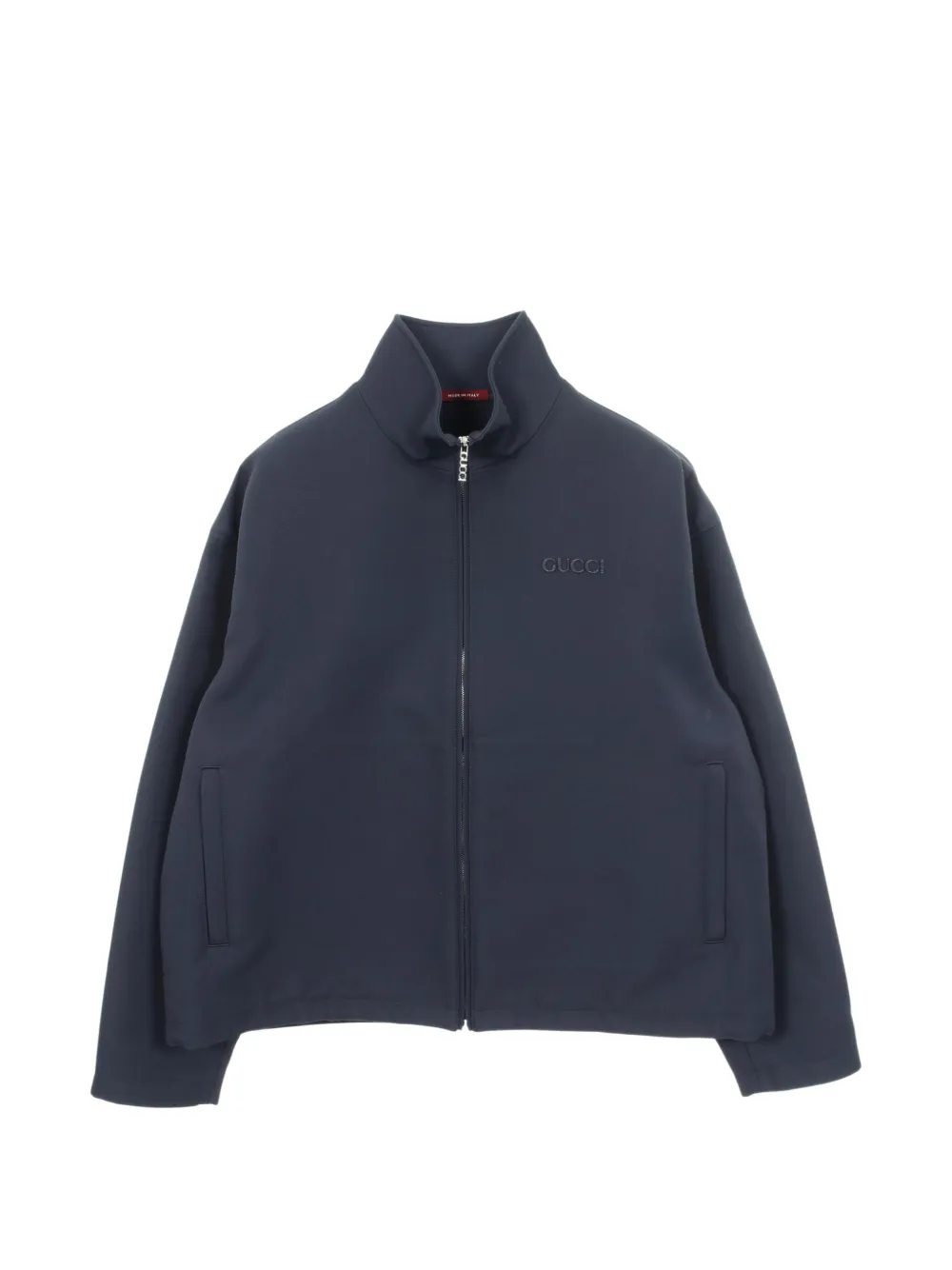 Gucci Pre-Owned 2000s embroidered-logo track jacket - Blu