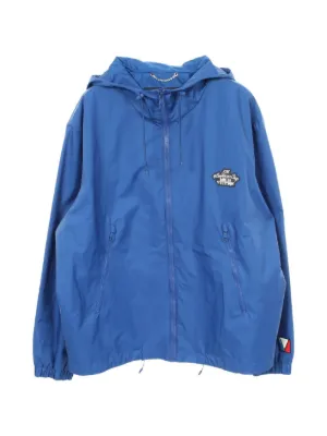 Balenciaga logo-detail Hooded Sport Jacket | Blue | FARFETCH