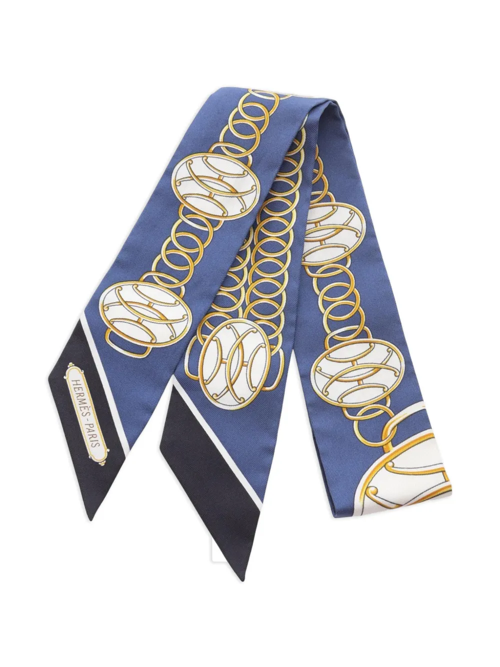 Hermès Pre-Owned 2010s Lift Profile Twilly scarf - Blu
