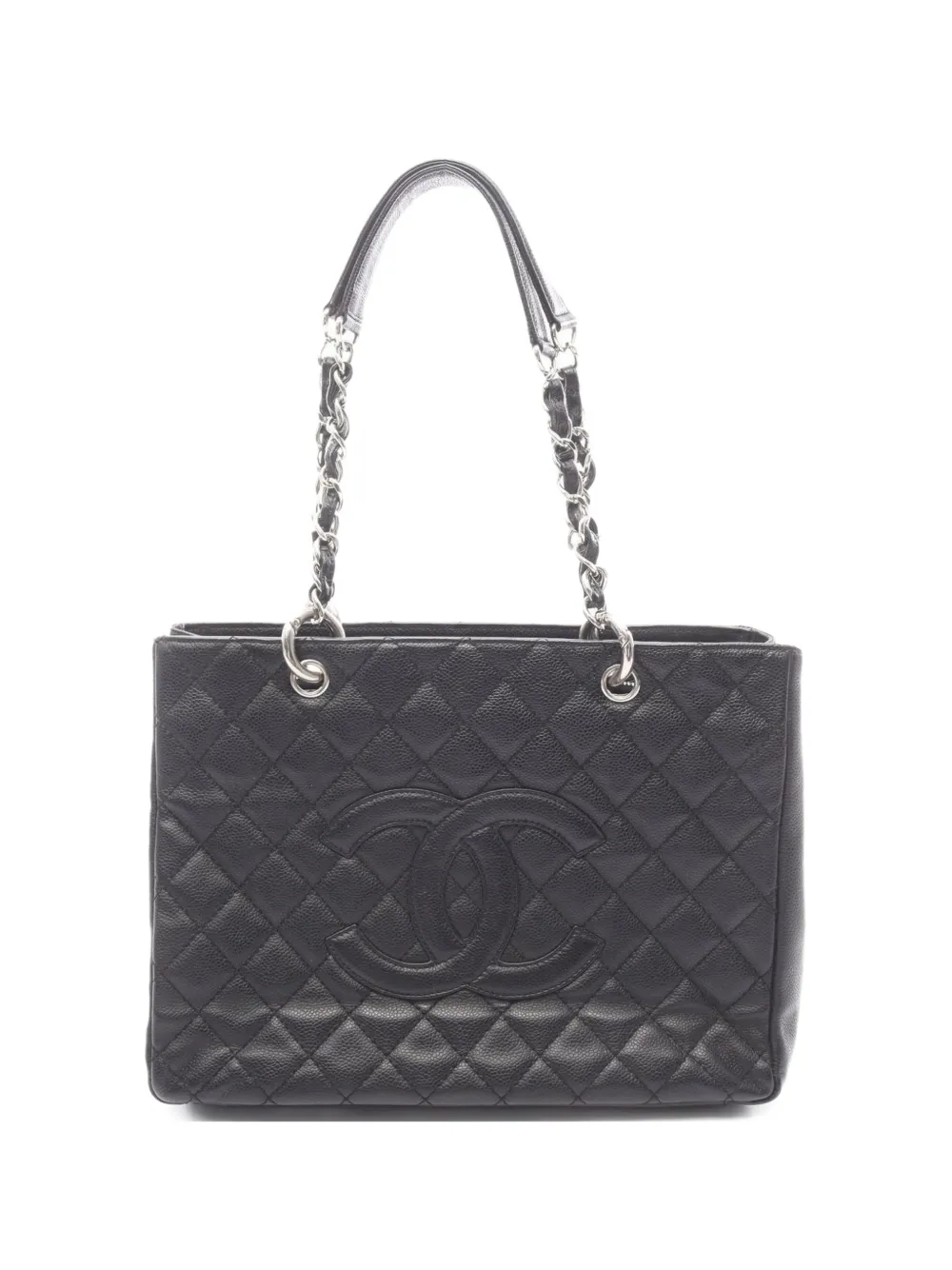 CHANEL Pre-Owned 2008-2009 Grand Shopping Tote Caviar-leather tote bag - Black