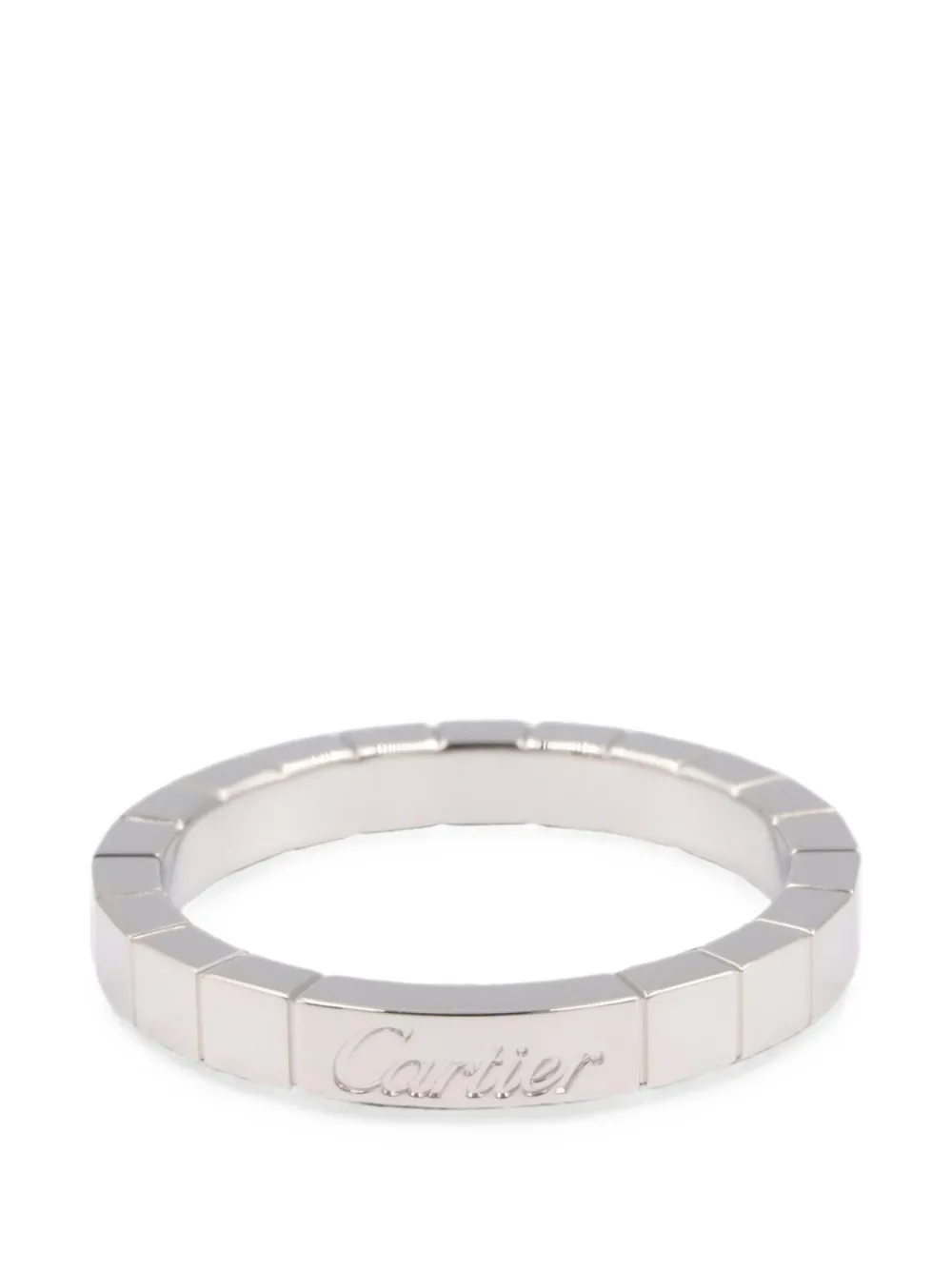 Cartier 2010s Laniere engraved-logo ring - Argento