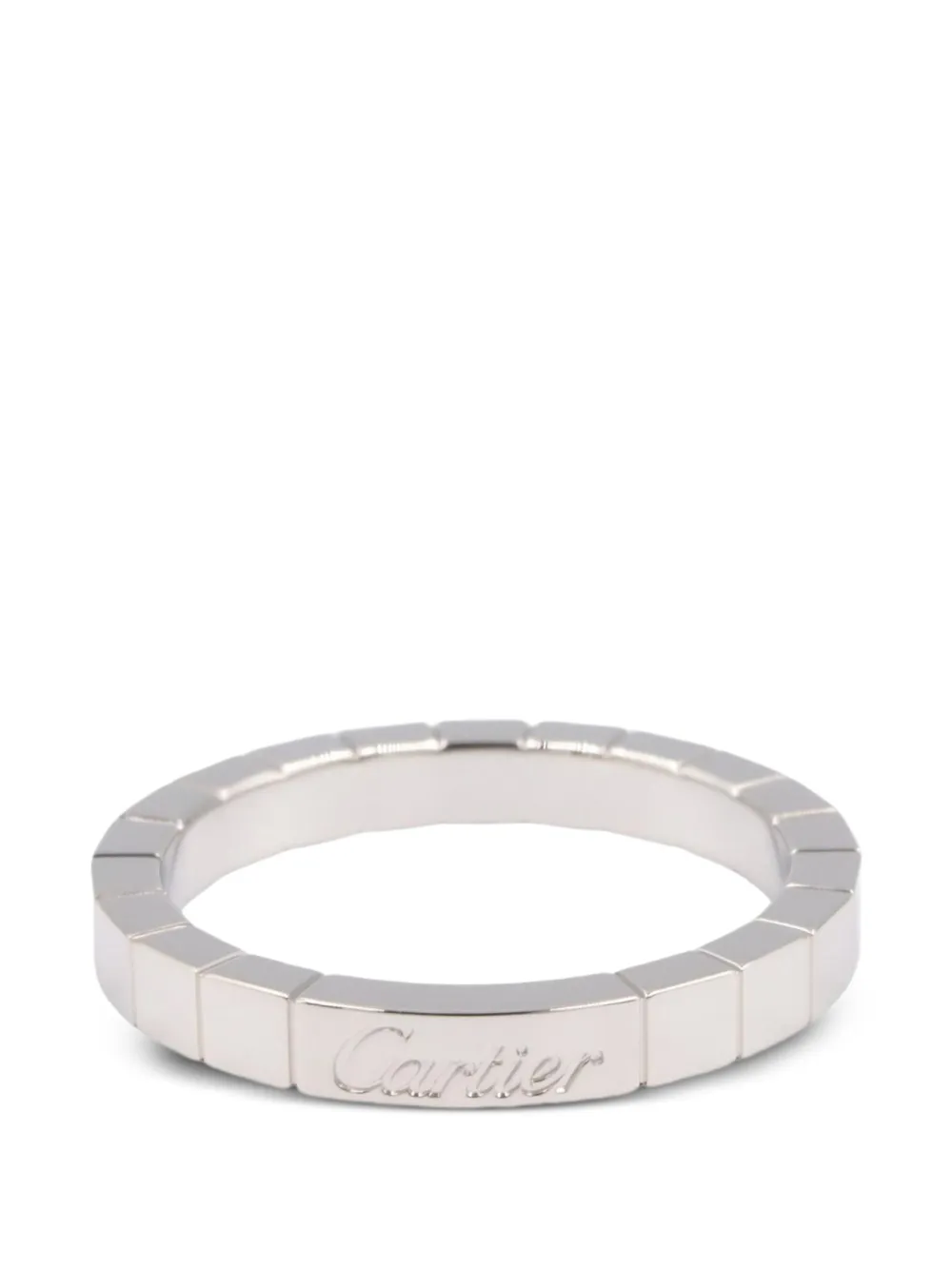 Cartier 2010s Laniere engraved-logo ring - Argento