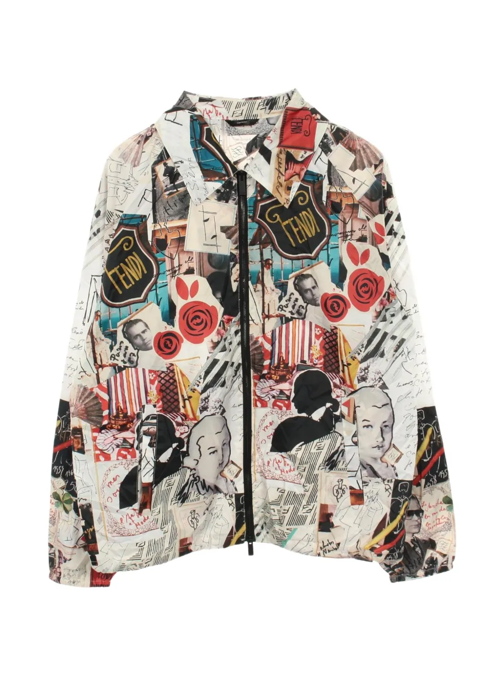Fendi Pre-Owned 2010s all-over pattern bomber jacket - Bianco