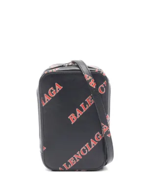 Balenciaga Pre-Owned x The Simpsons Leather Shoulder Bag | Black