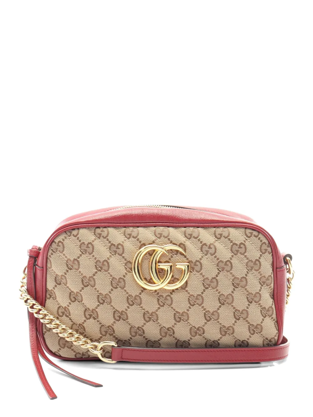 Gucci Pre-Owned 2010s GG Marmont chain shoulder bag - Nude