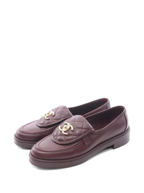 CHANEL Pre-Owned 1986-1988 CC Turnlock loafers