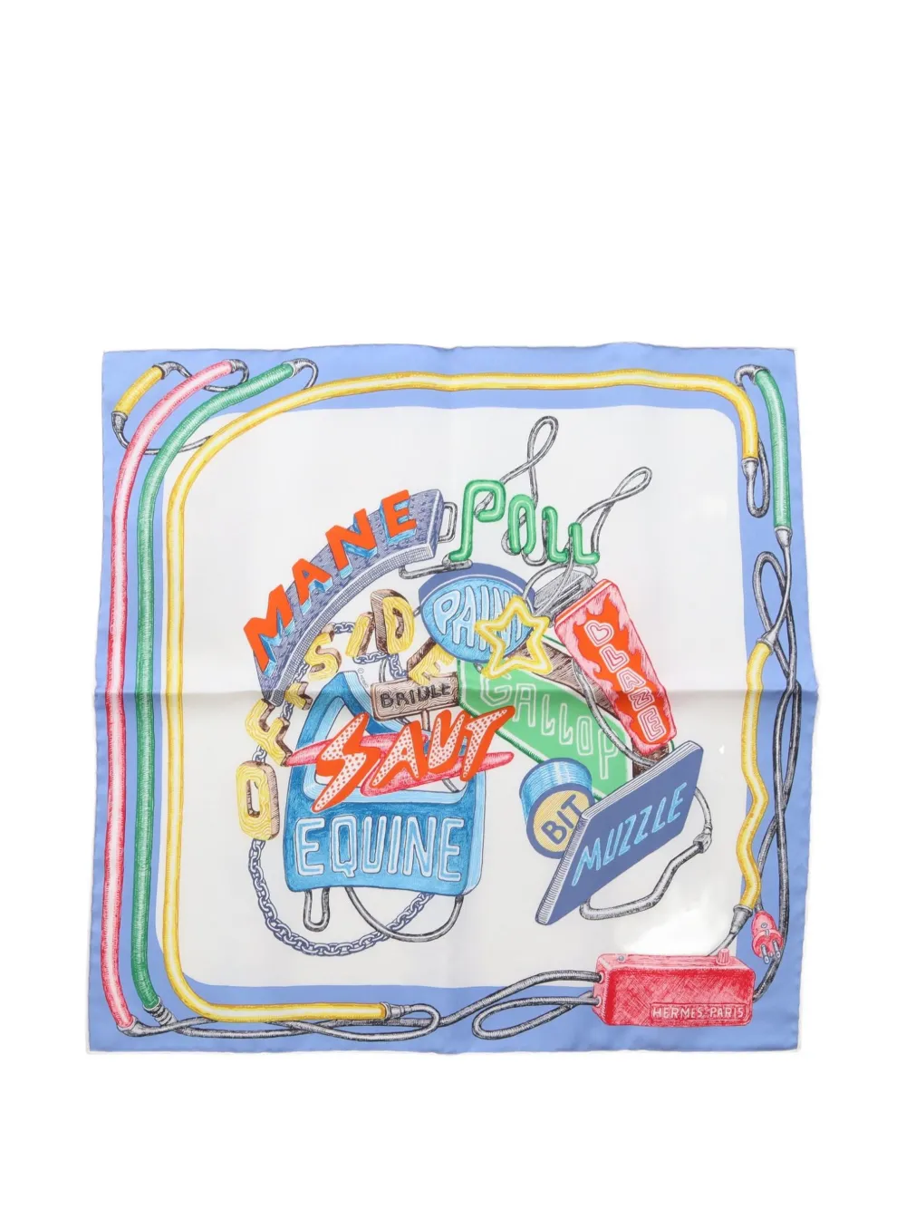 Hermès Pre-Owned Chevaloscope Neon scarf - Bianco